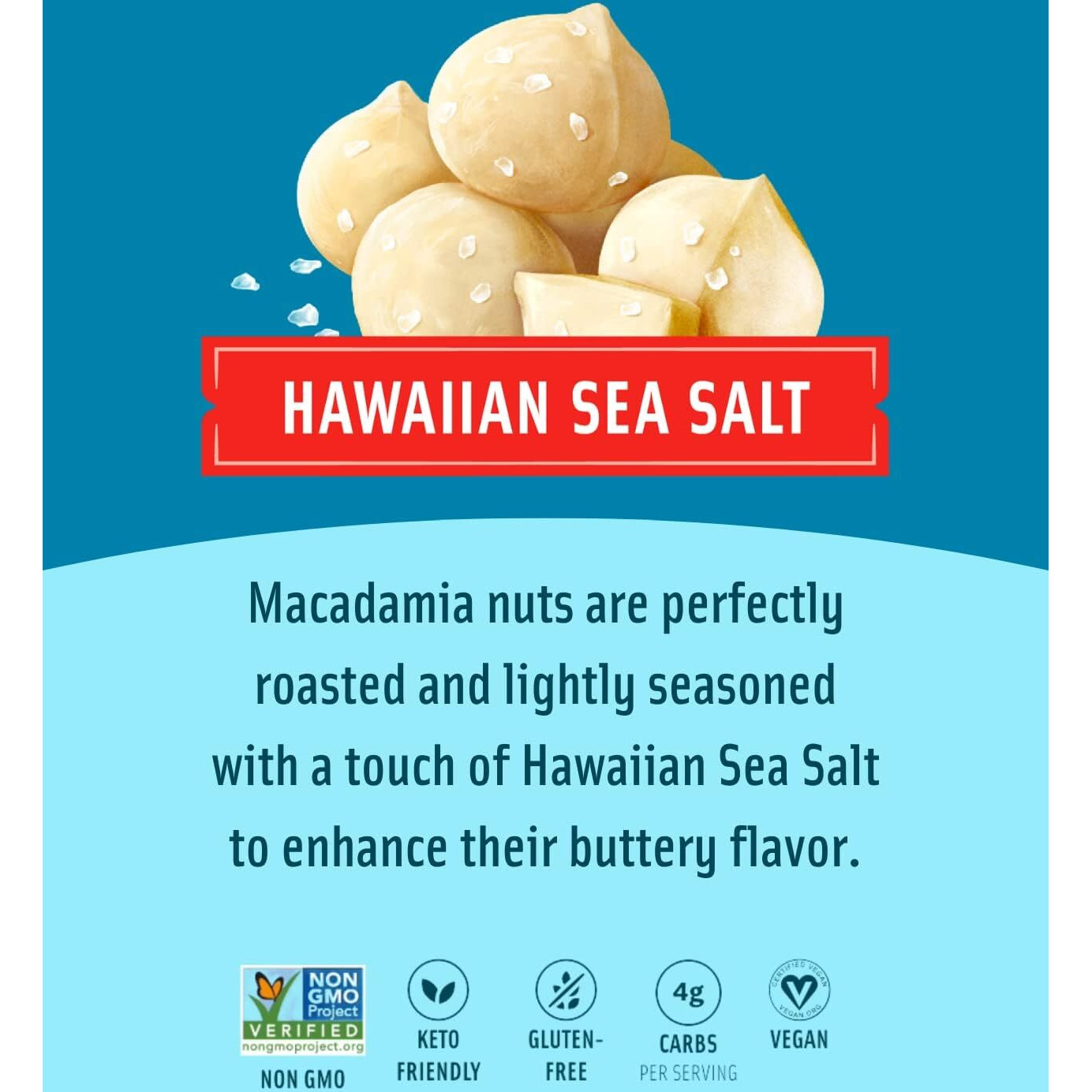 Mauna Loa Premium Hawaiian Roasted Macadamia Nuts, Sea Salt Flavor 4 Oz (Pack Of 6)