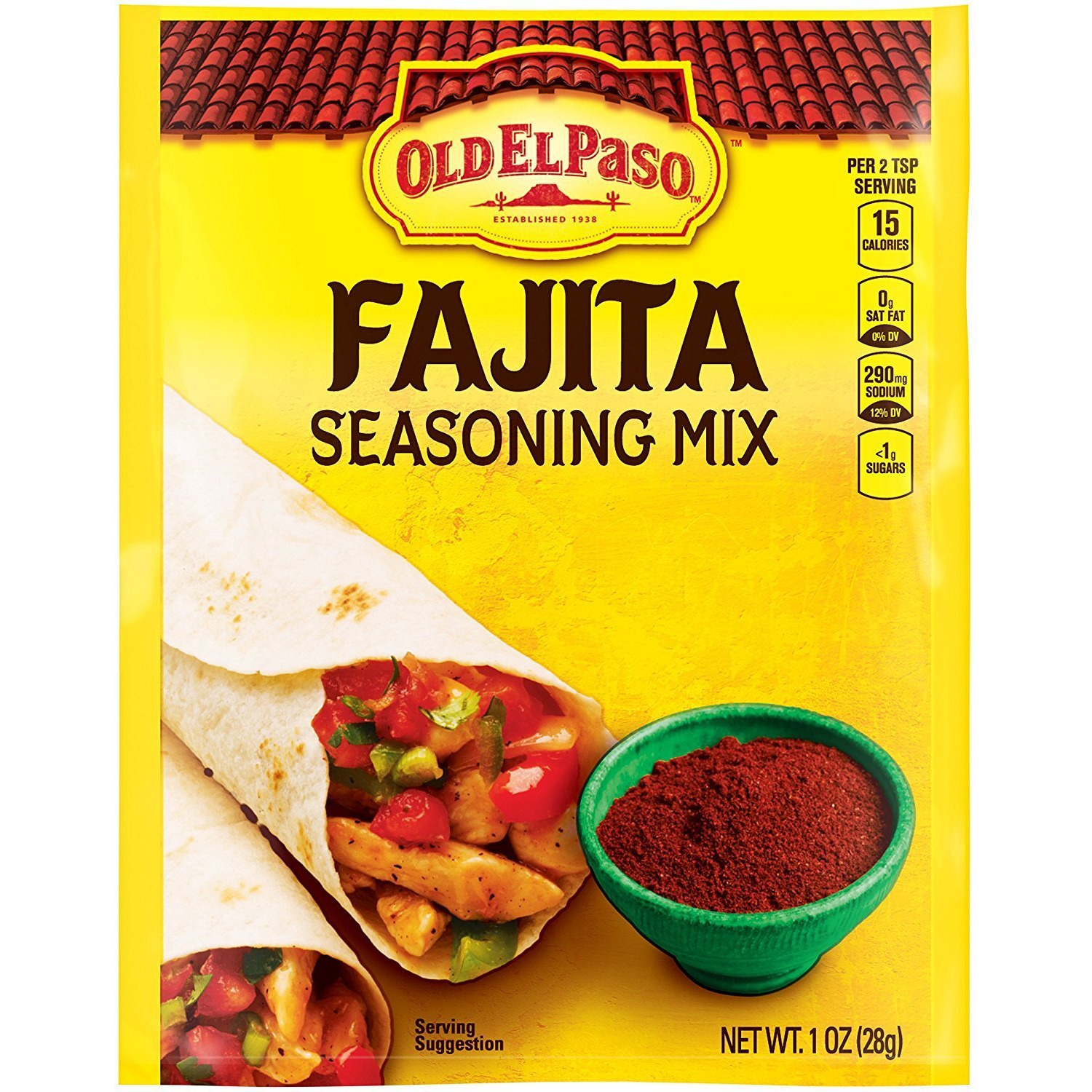 Old El Paso Fajita Taco Seasoning, 1 Oz. (Pack Of 32)