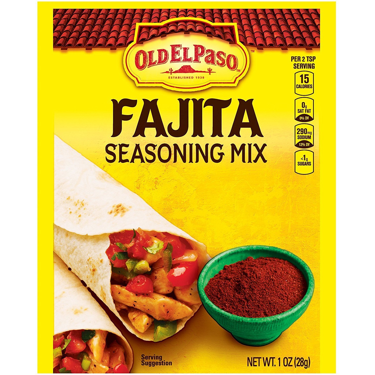 Old El Paso Fajita Taco Seasoning, 1 Oz. (Pack Of 32)