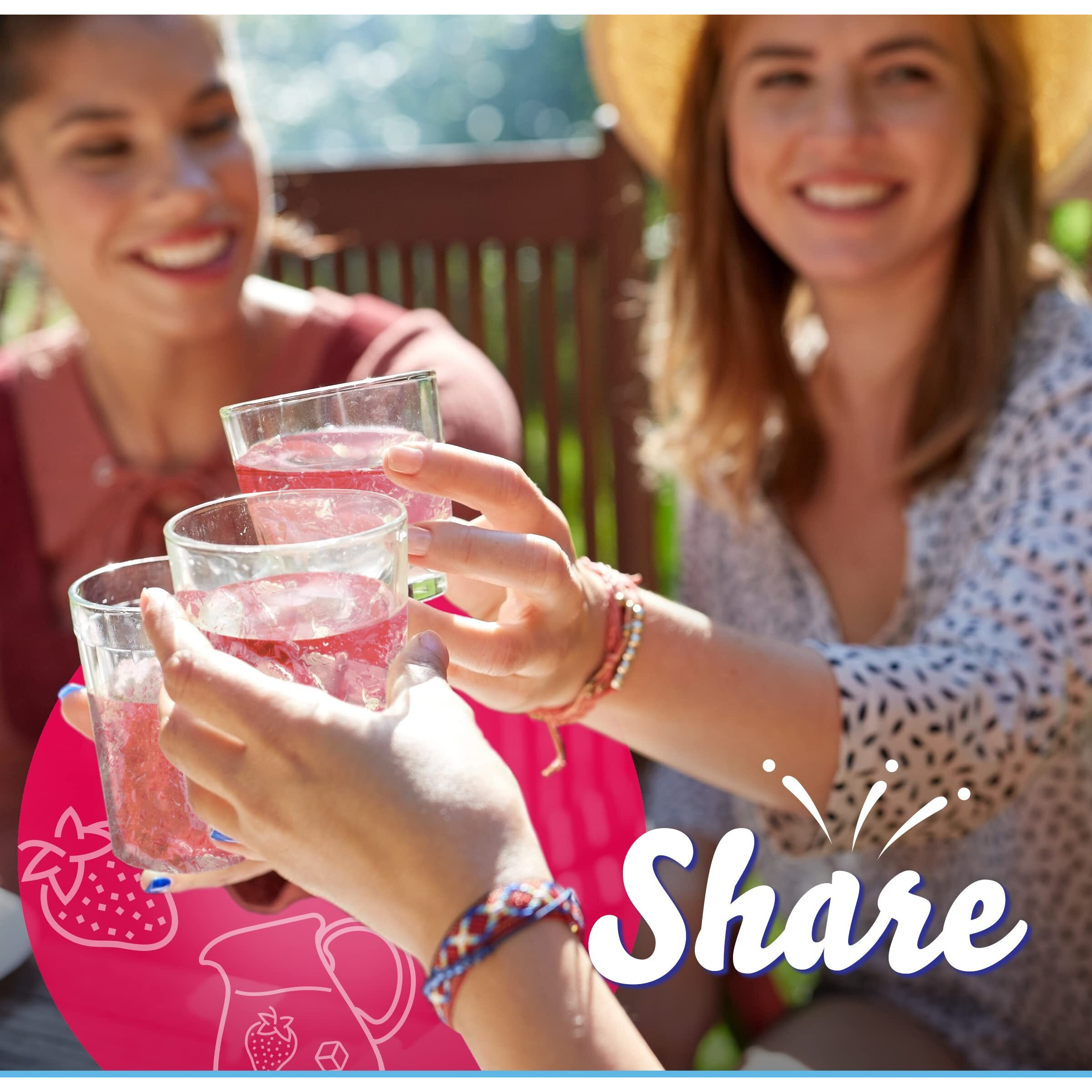 Crystal Light Sugar-Free Energy Wild Strawberry Low Calories Powdered Drink Mix 6 Count Pitcher Packets