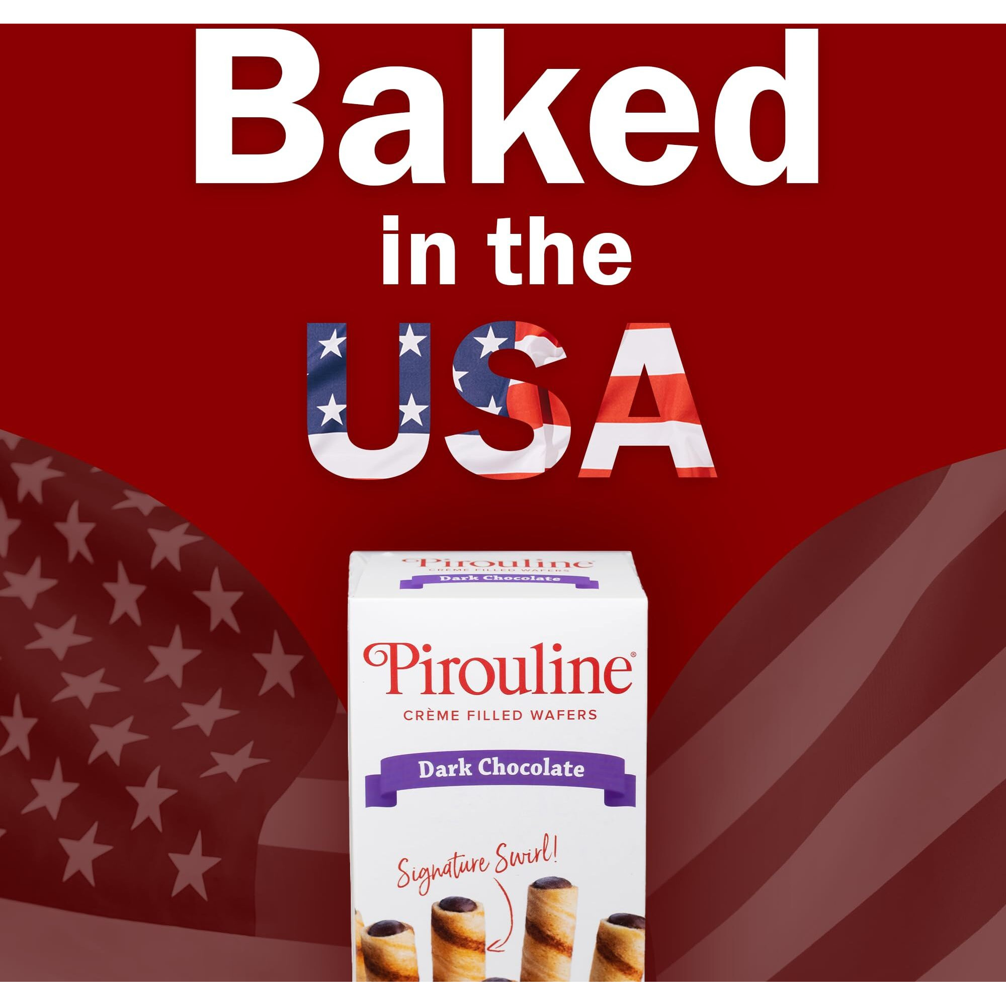 Pirouline Rolled Wafers - Dark Chocolate - Rolled Wafer Sticks, Crme Filled Wafers, Rolled Cookies For Coffee, Tea, Ice Cream, Snacks, Parties, Gifts, Birthdays - 3.25Oz Carton 12 Pack