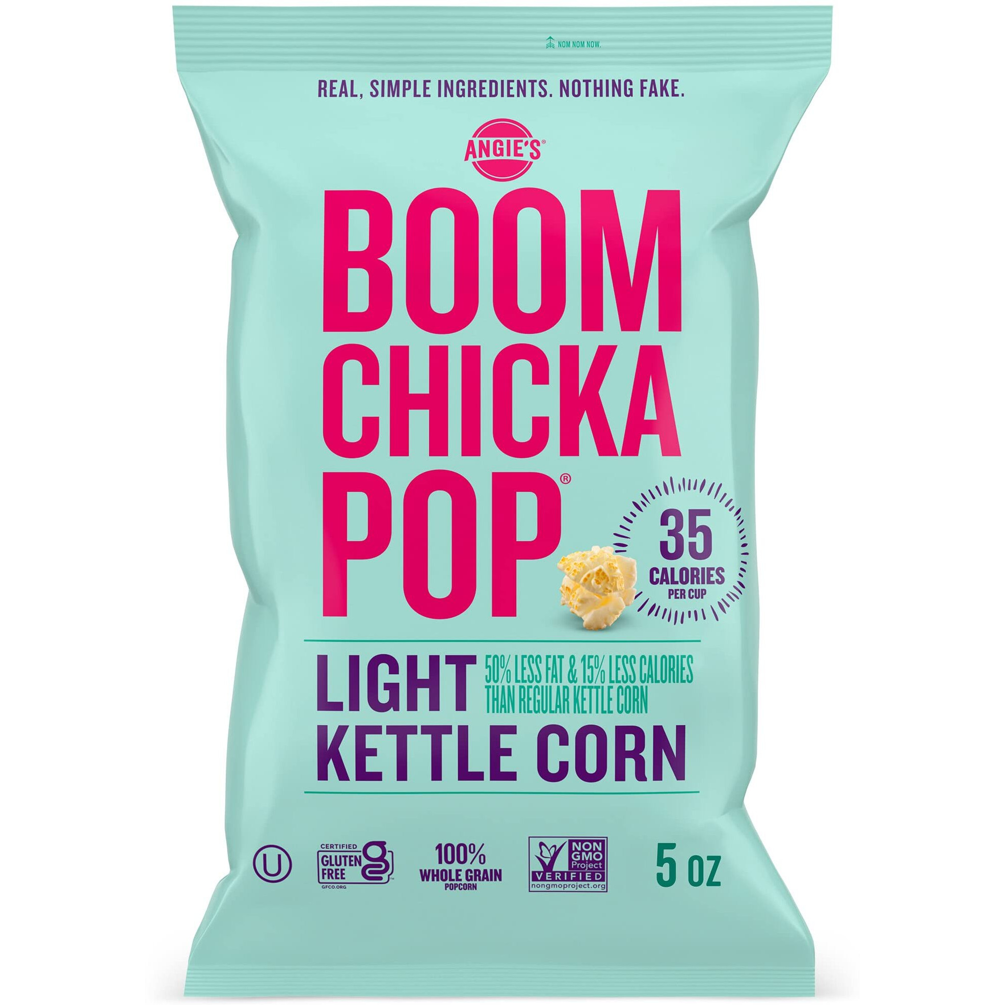 Angie's Boomchickapop Light Kettle Corn Popcorn, 5 Oz. (Pack Of 4)