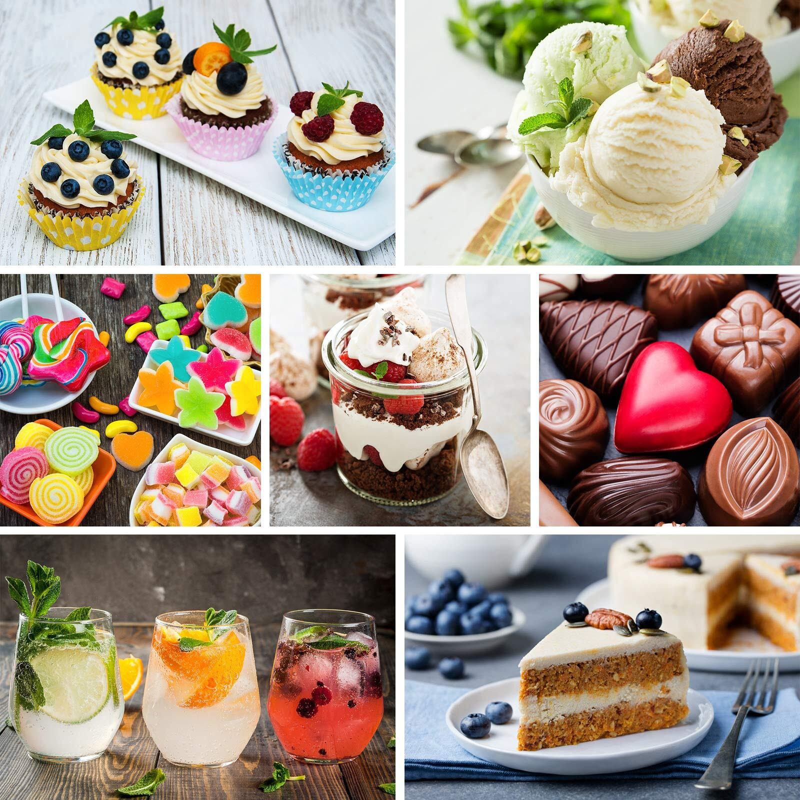 Nomeca Food Flavoring Oil, Fruit Vanilla Cream Chocolate Strawberry Candy Flavors For Baking, Cooking And Lip Gloss Making - Water & Oil Soluble - .2 Fl Oz (6 Ml) Bottles With Dropper (Pack Of 6)