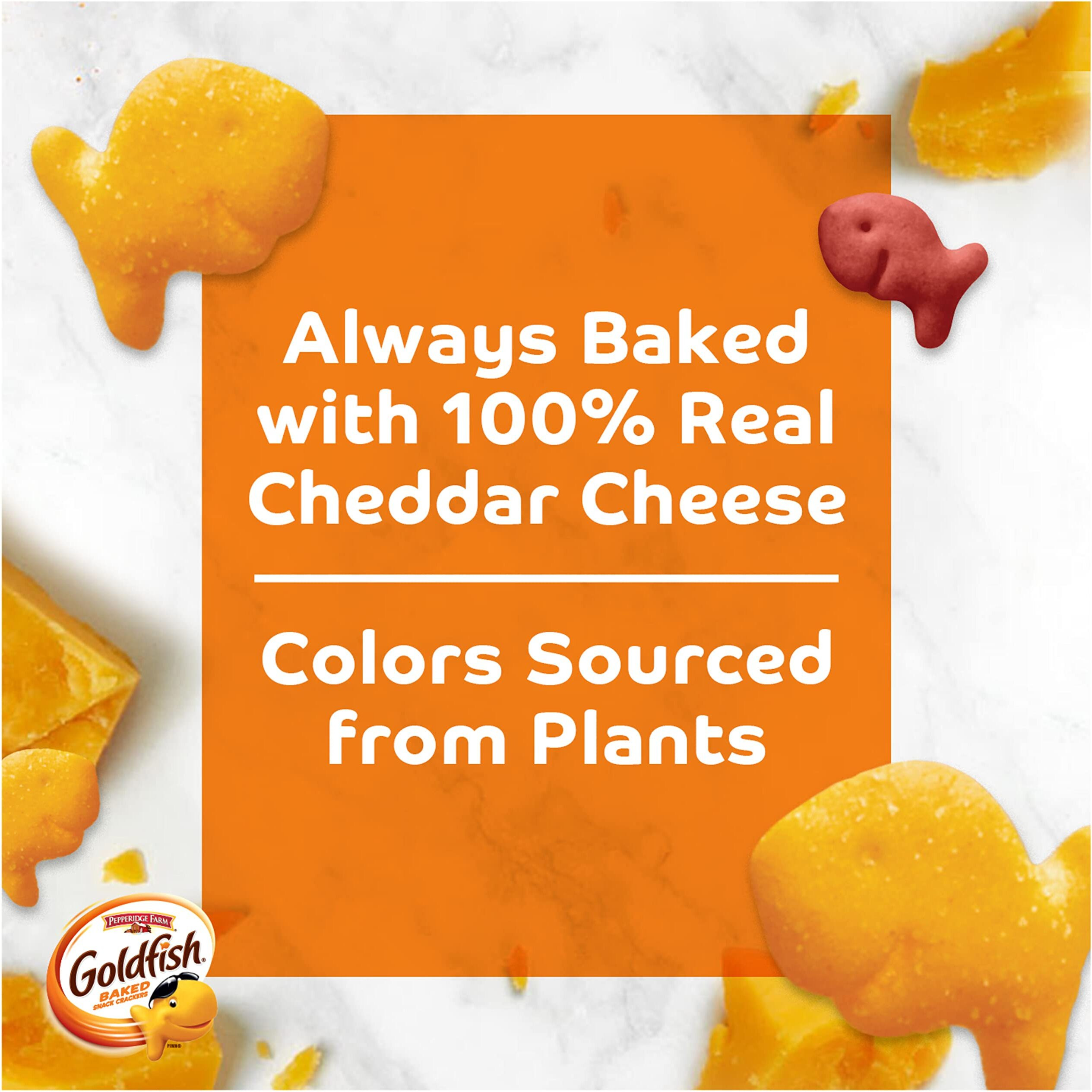 Goldfish Colors Cheddar Cheese Crackers, Baked Snack Crackers, 6.6 Oz Bag (Pack Of 6)
