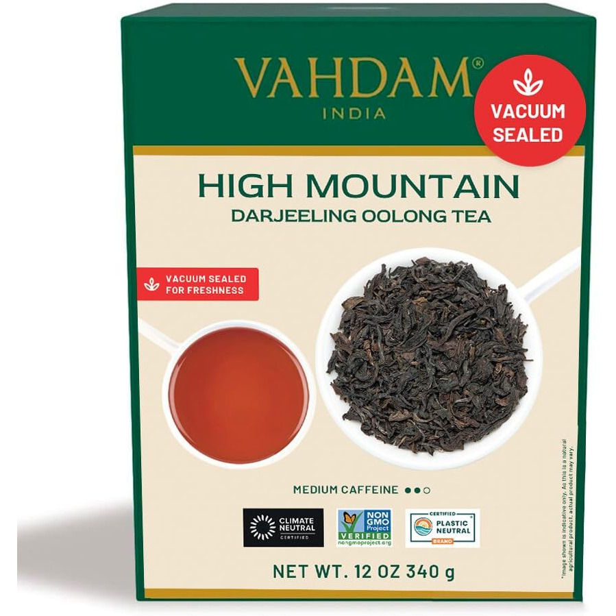 Vahdam, High Mountain Oolong Tea Leaves From Himalayas - 340G/12Oz (170 Cups) High Elevation Grown | Vacuum Sealed | Brew Hot, Iced Or Kombucha Tea | Loose Leaf Tea