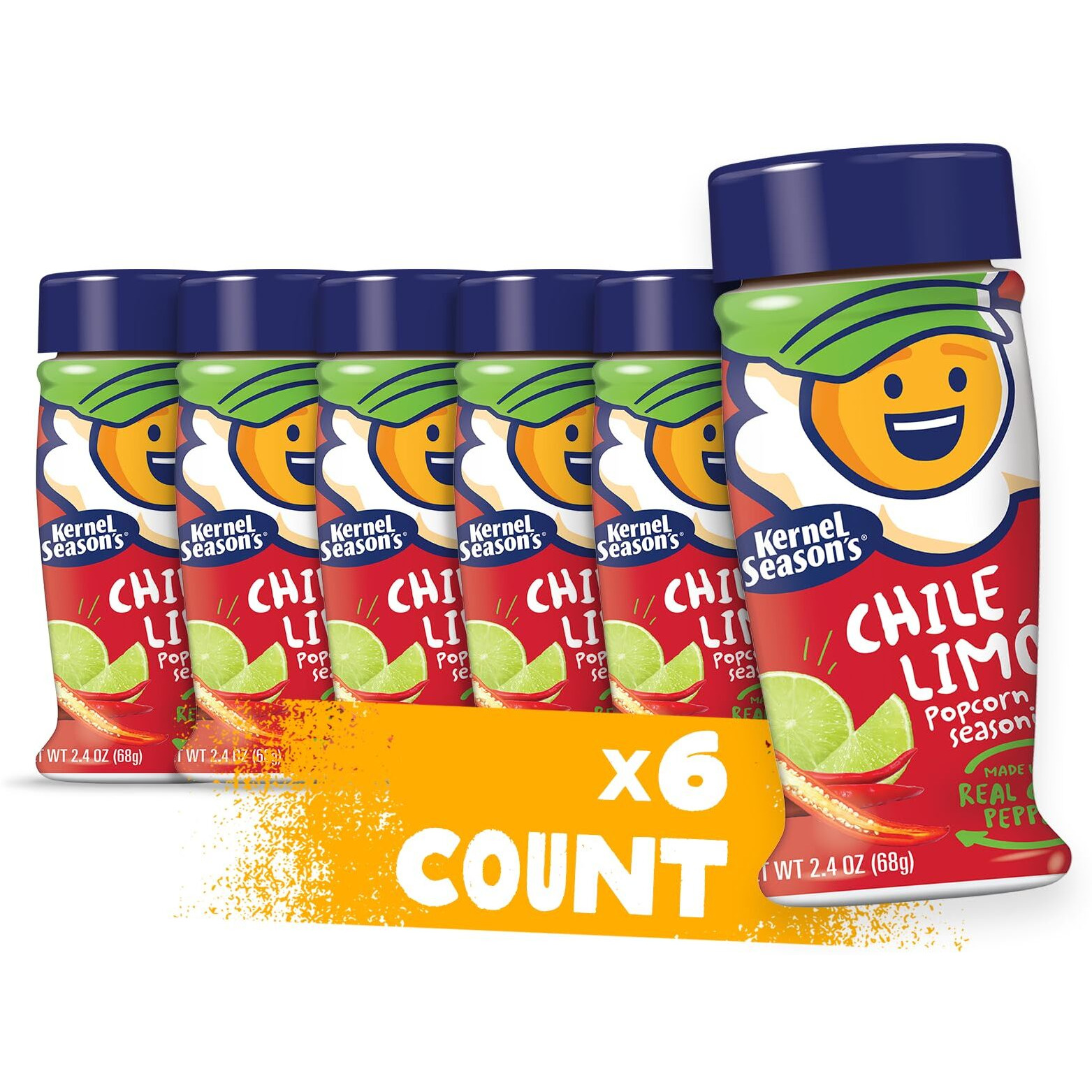 Kernel Season's Popcorn Seasoning, Chile Limon, 2.4 Ounce (Pack Of 6)