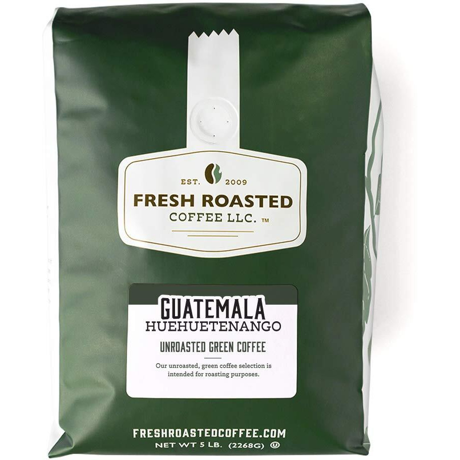 Fresh Roasted Coffee, Unroasted Guatemala Huehuetenango | Single Origin | Kosher | 5 Pound