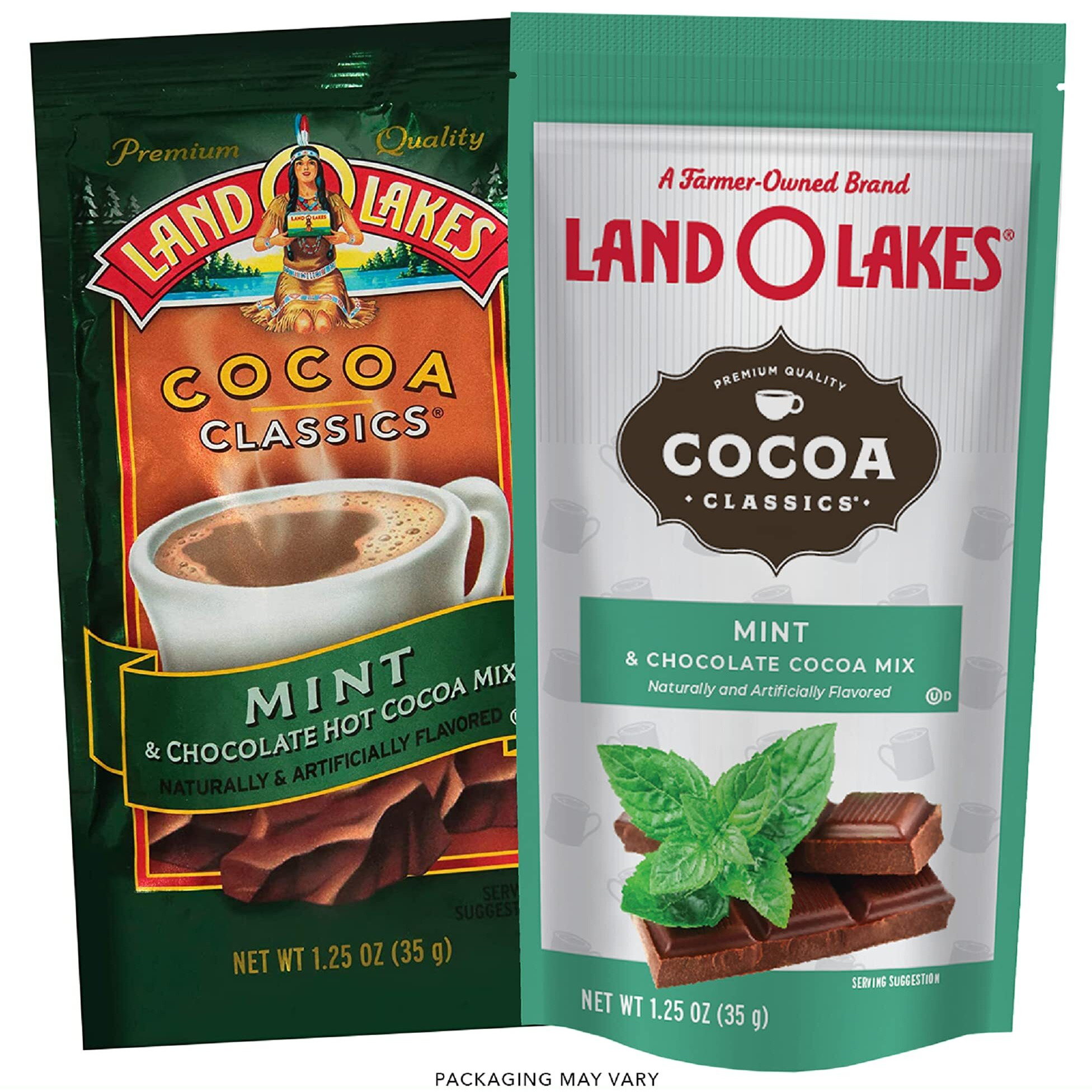 Land O Lakes Cocoa Classics, Mint & Chocolate Hot Cocoa Mix, 1.25-Ounce Packets (Pack Of 36)