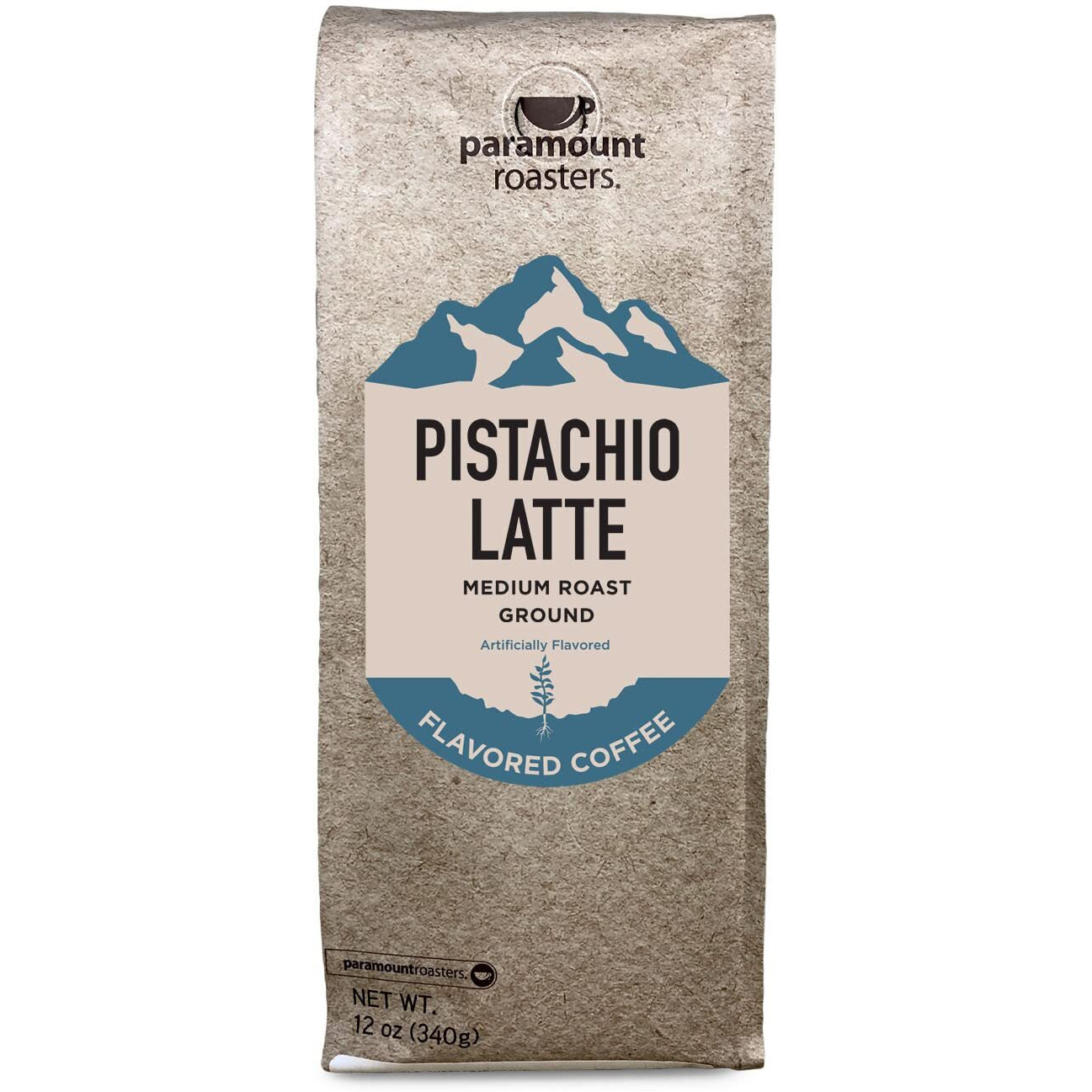 Paramount Roasters, Pistachio Latte Flavored Ground Coffee, 1-12Oz Bag, Medium Roast (Paramount Coffee Company)