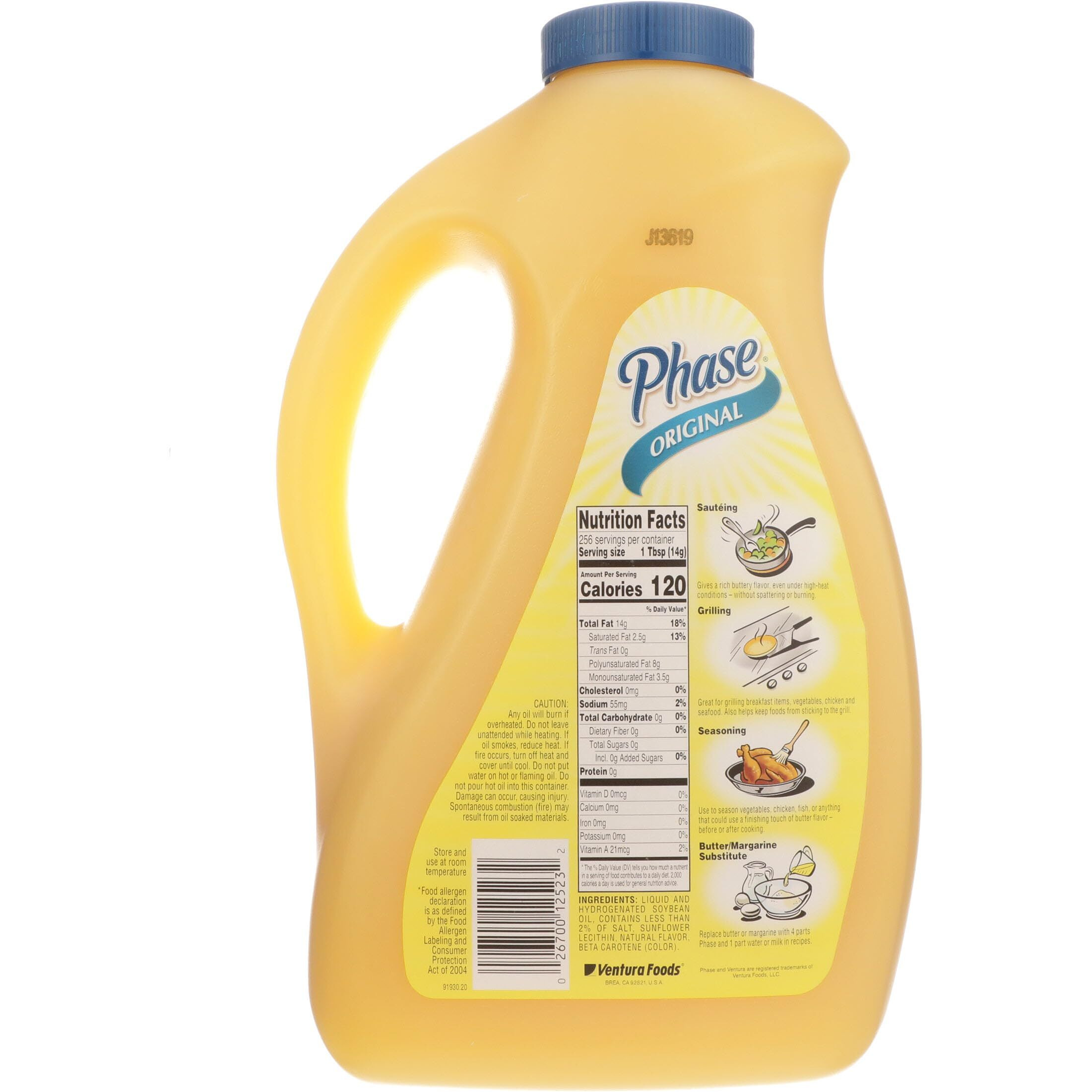 Ventura Foods Phase Original Liquid Butter Alternative, Versatile Dairy-Free Butter Substitute For Food Service, Movie Theaters, And More, 1 Gallon