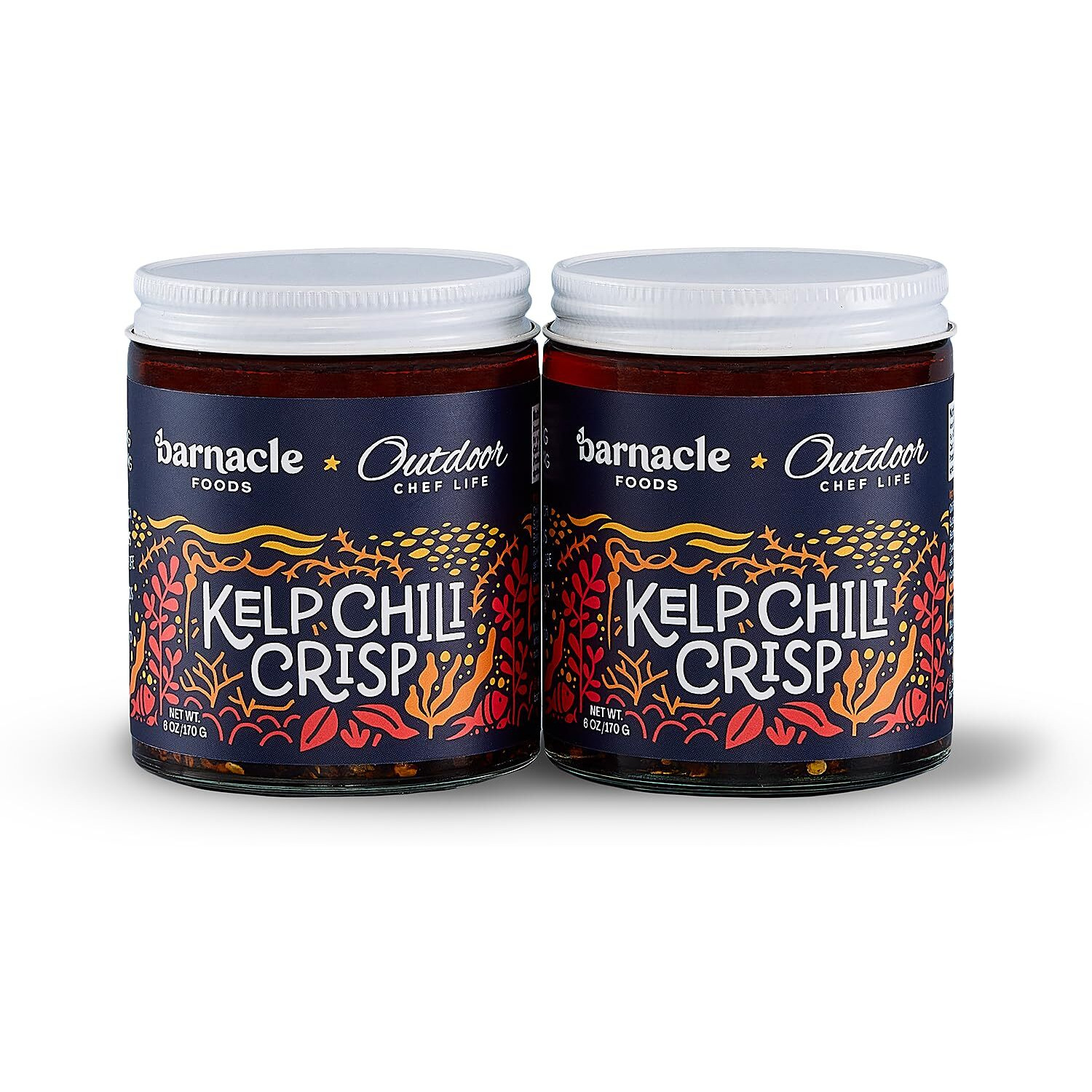 Barnacle Foods Kelp Chili Crisp, 6 Oz. - Medium Spice - Made In Alaska - Crunchy & Flavorful Chili Crisp With Onion, Garlic & Chiles De Arbol - Perfect For Noodles, Pizza & More - Pack Of 2