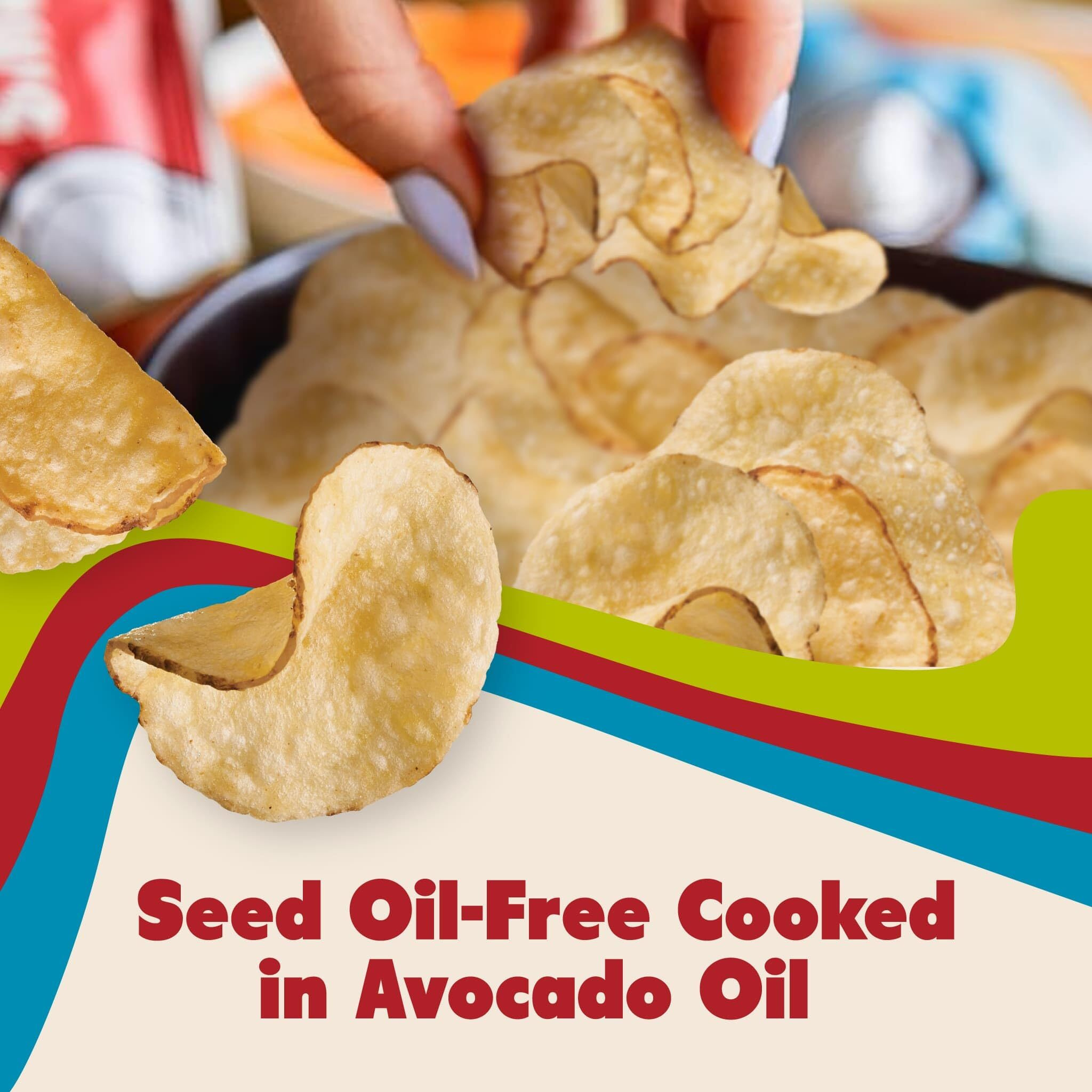 Jacksons Potato Classic Kettle Chips With Sea Salt (5Oz, Pack Of 7) - Made With Premium Avocado Oil - Allergen-Friendly, Gluten Free, Peanut Free, Vegan, Kosher - Shark Tank Product