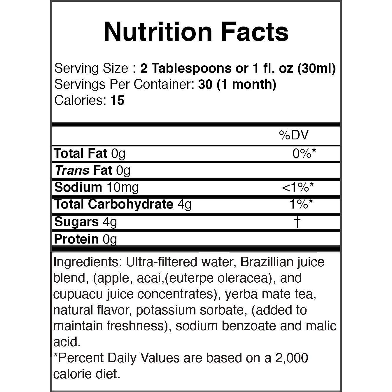 Fruta Vida - 2 Pack Of 30 Oz Bottles - Acai - Yerba Mate - Cupuacu Juice - By Pro Image International