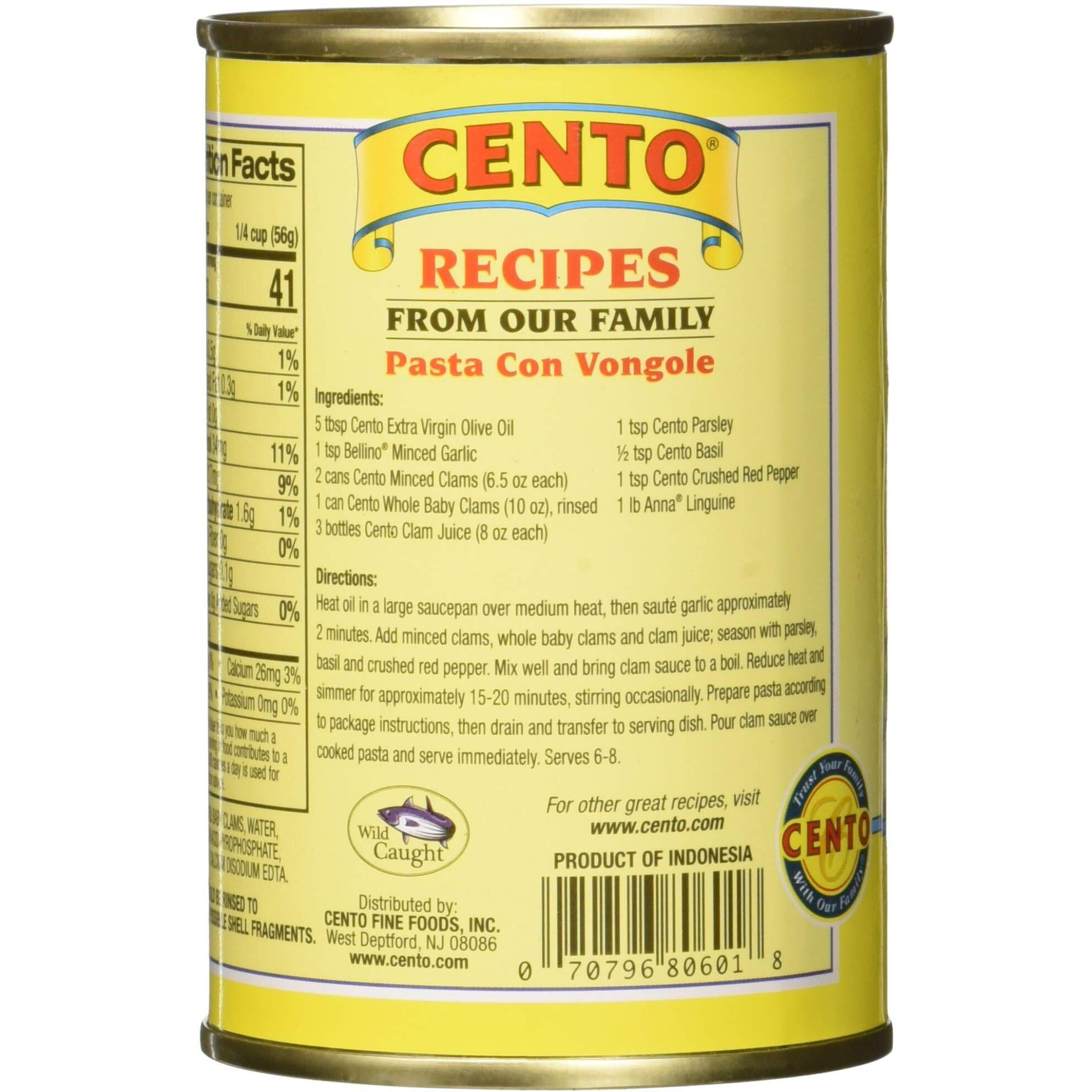 Cento Clam Baby Whole, 10 Ounce (Pack Of 12)