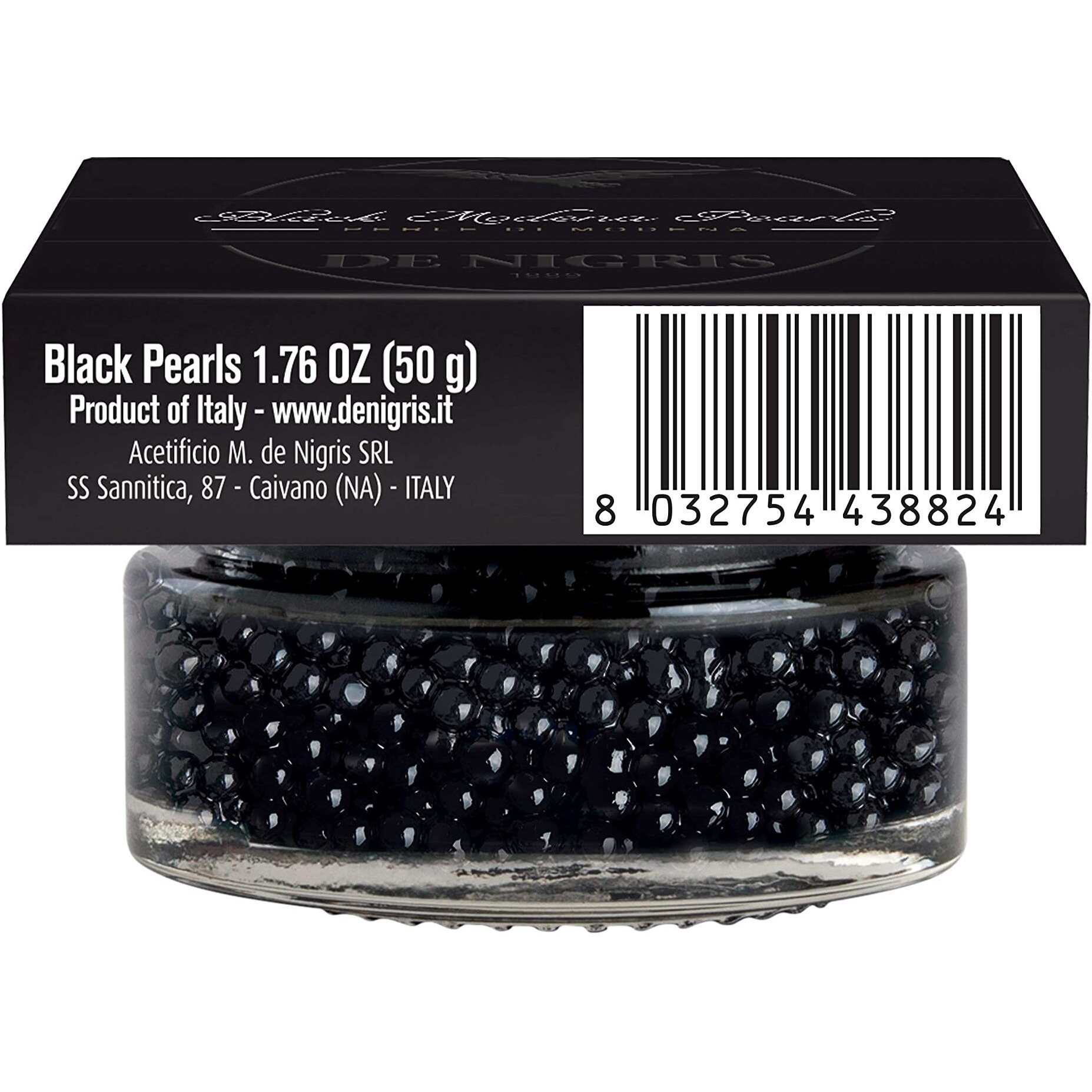 De Nigris Excellence Line - Black Modena Pearls 1,69 Oz (50Gr) | With Balsamic Vinegar From Modena Italy With Incredible Flavors