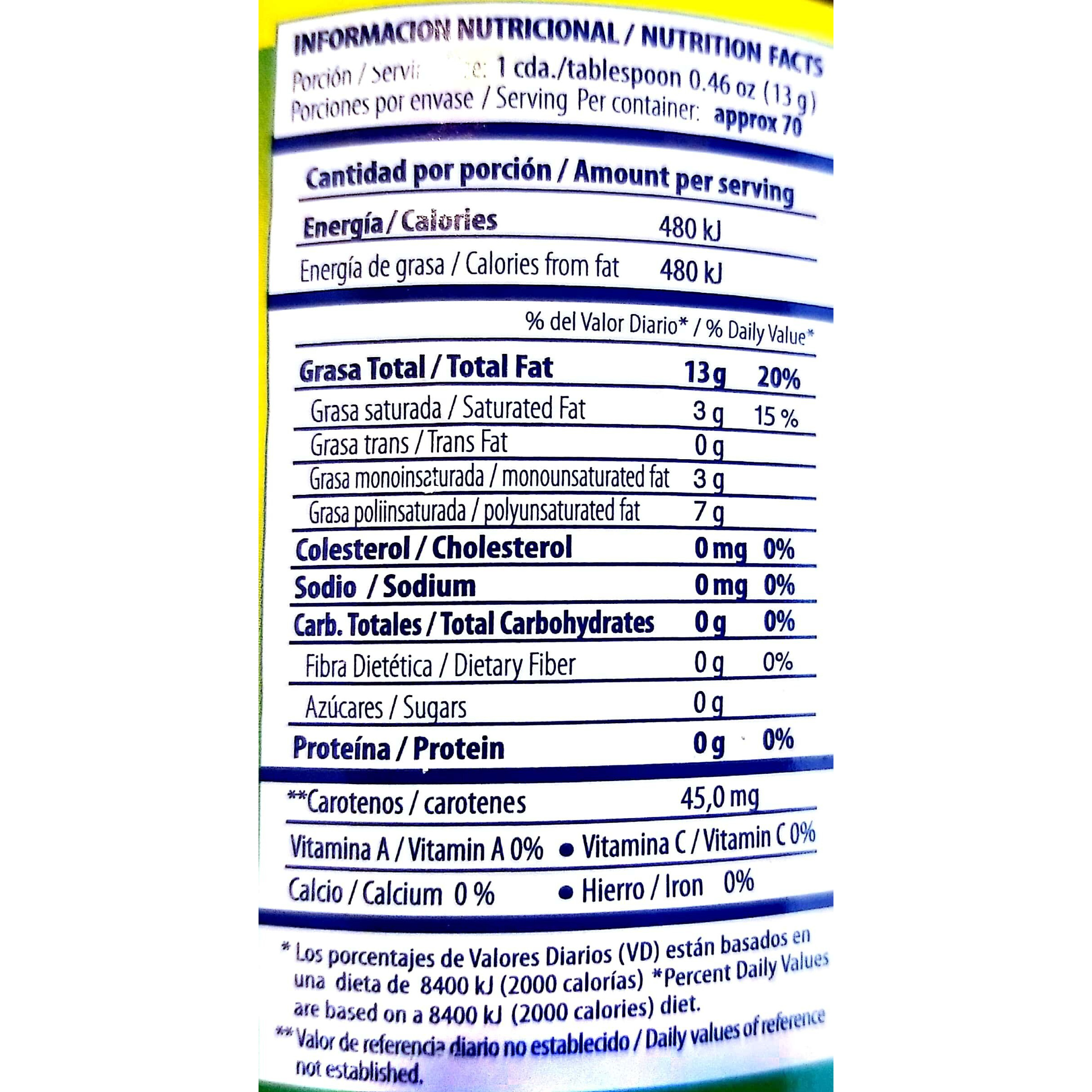 La Favorita Vegetable Oil With Annato 33.80 Oz