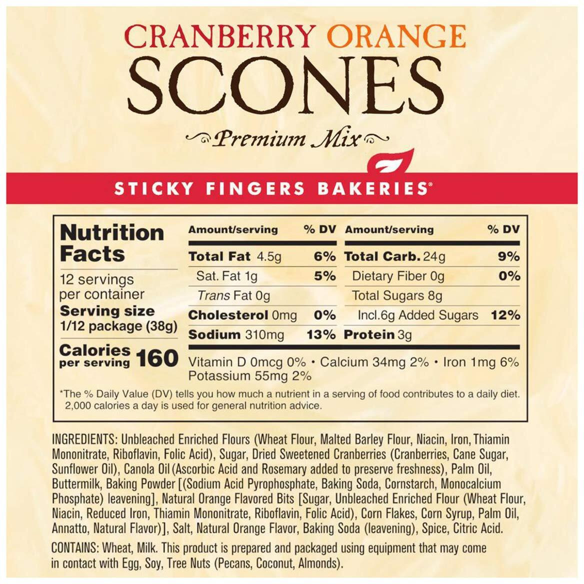 Scone Mix - Cranberry Orange - 16Oz (454G)