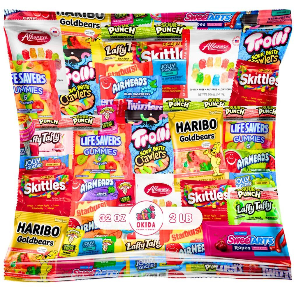 Assorted Candy Variety Pack - Individually Wrapped Party Candy Assortment - Candy For Every Occasion (32 Ounces)