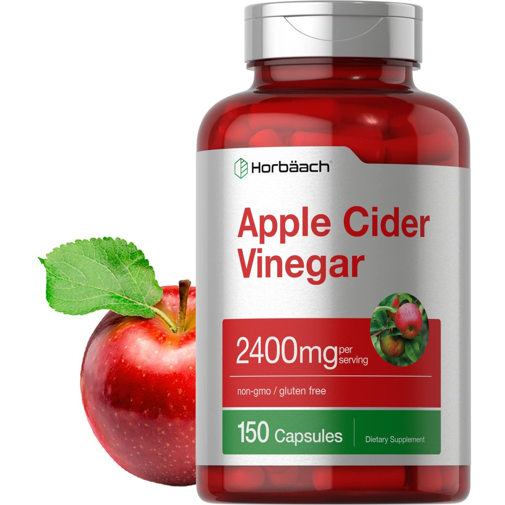 Horbach Apple Cider Vinegar Capsules | 2400Mg | 150 Count | Non-Gmo, Gluten Free Supplement