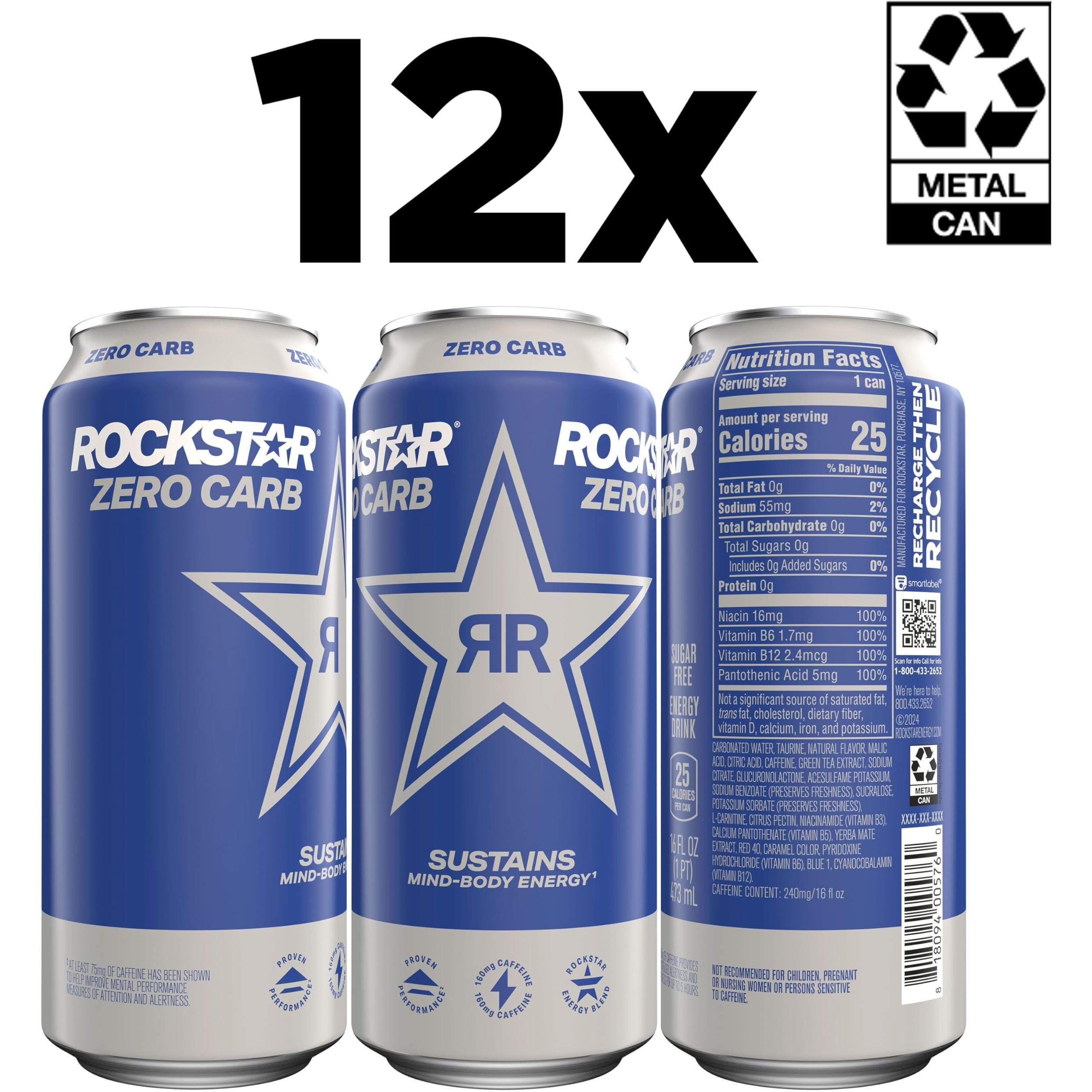 Rockstar Zero Carb 16Oz 12Pk