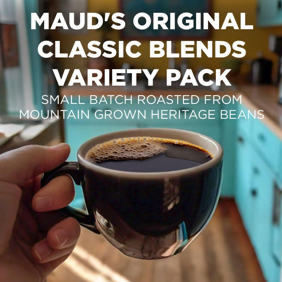 Maud's Original Flavored Coffee Pods Variety Pack, 80 Ct | 9 Assorted Coffee Flavors | 100% Arabica Roasted Coffee | Solar Energy Produced Recyclable Pods Compatible With Keurig K Cups Maker