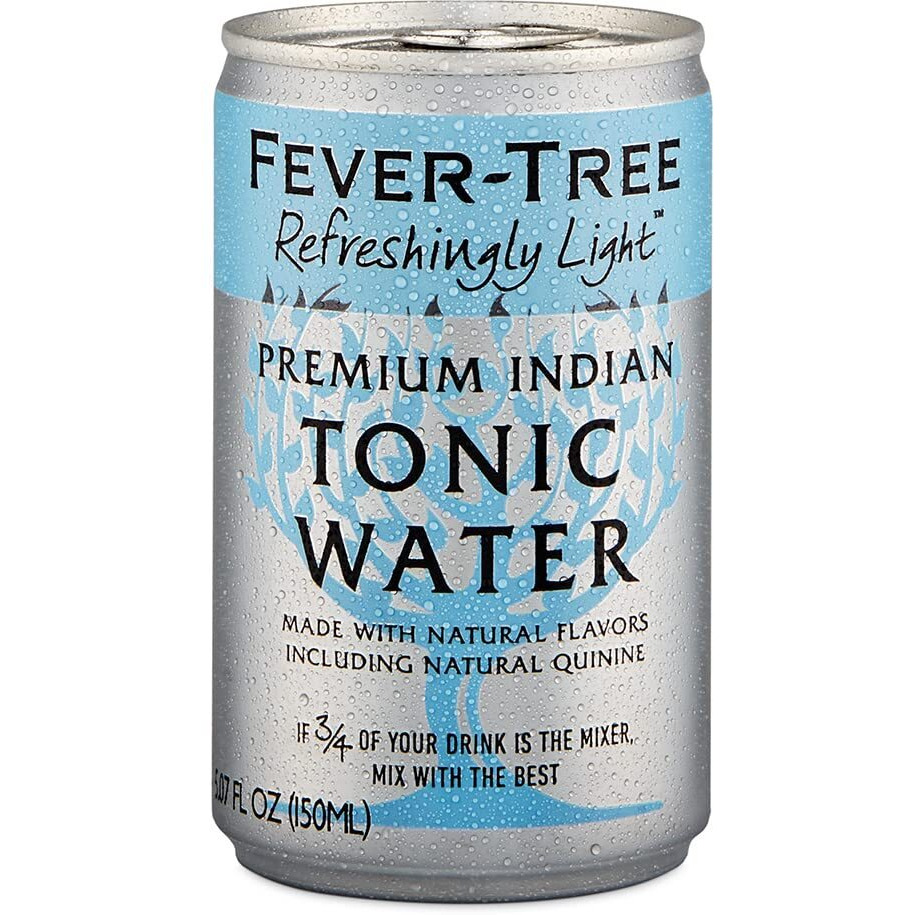 Fever-Tree Light Tonic Water Cans, 5.07 Fl Oz (Pack Of 24), Lower In Calories, No Artificial Sweeteners, Flavorings Or Preservatives (Packaging May Vary)