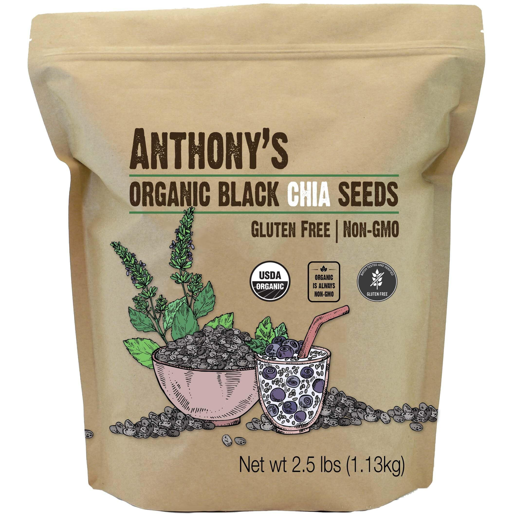 Anthony's Organic Chia Seed, 2.5 Lb, Gluten Free, Vegan, Keto Friendly