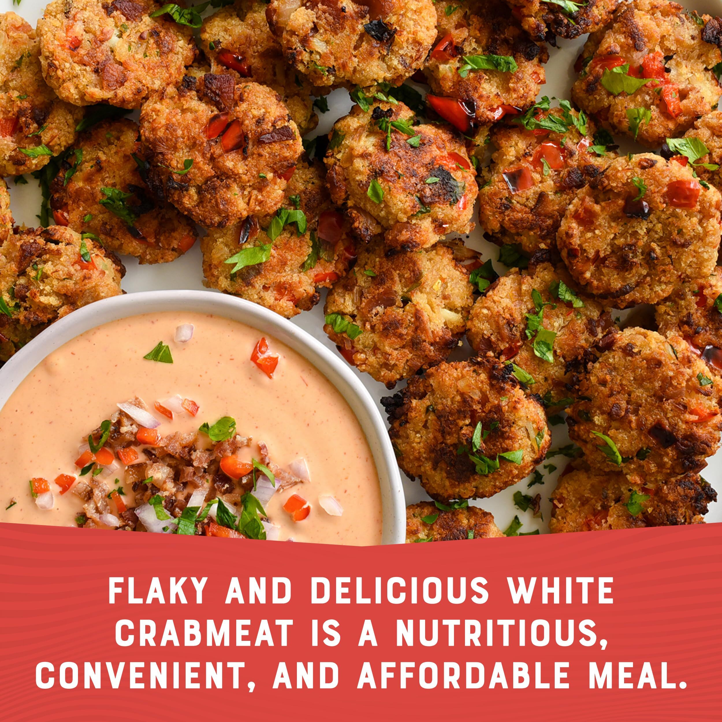 Bumble Bee White Flake Crab Meat In Water, 6 Oz Can (Pack Of 12) - 16G Protein & 1G Carb Per Serving - Wild Caught, Flaky, Drain Before Use