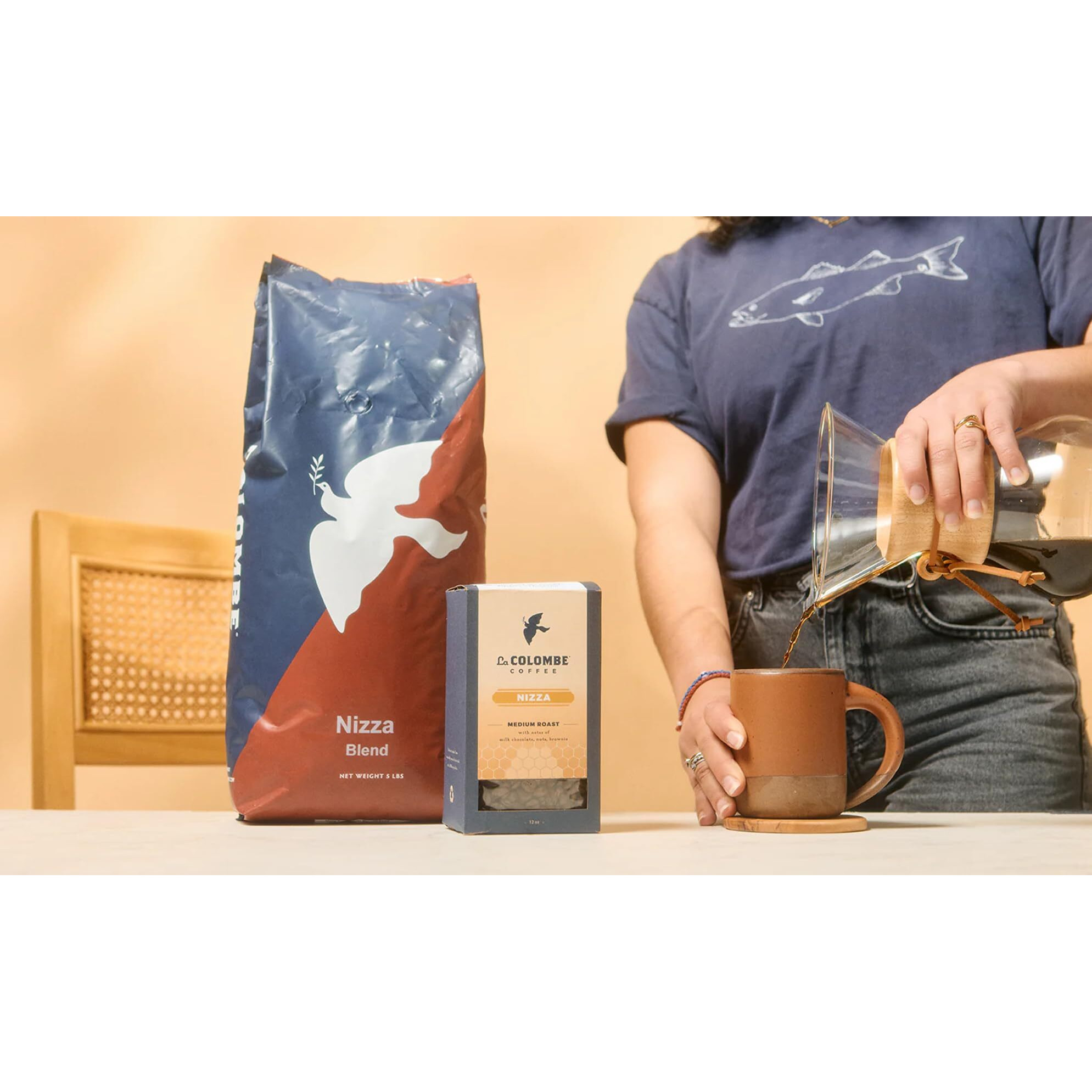 La Colombe Nizza Medium Roast Whole Bean Coffee - Notes Of Milk Chocolate, Nuts & Brownie With Honey-Sweet Roasted Nuttiness, 24 Ounce (Pack Of 1)