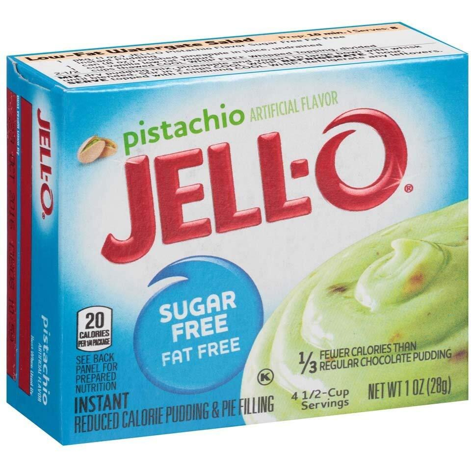 Jell-O Pistachio Flavor Sugar Free Pudding & Pie Filling (4-Pack)