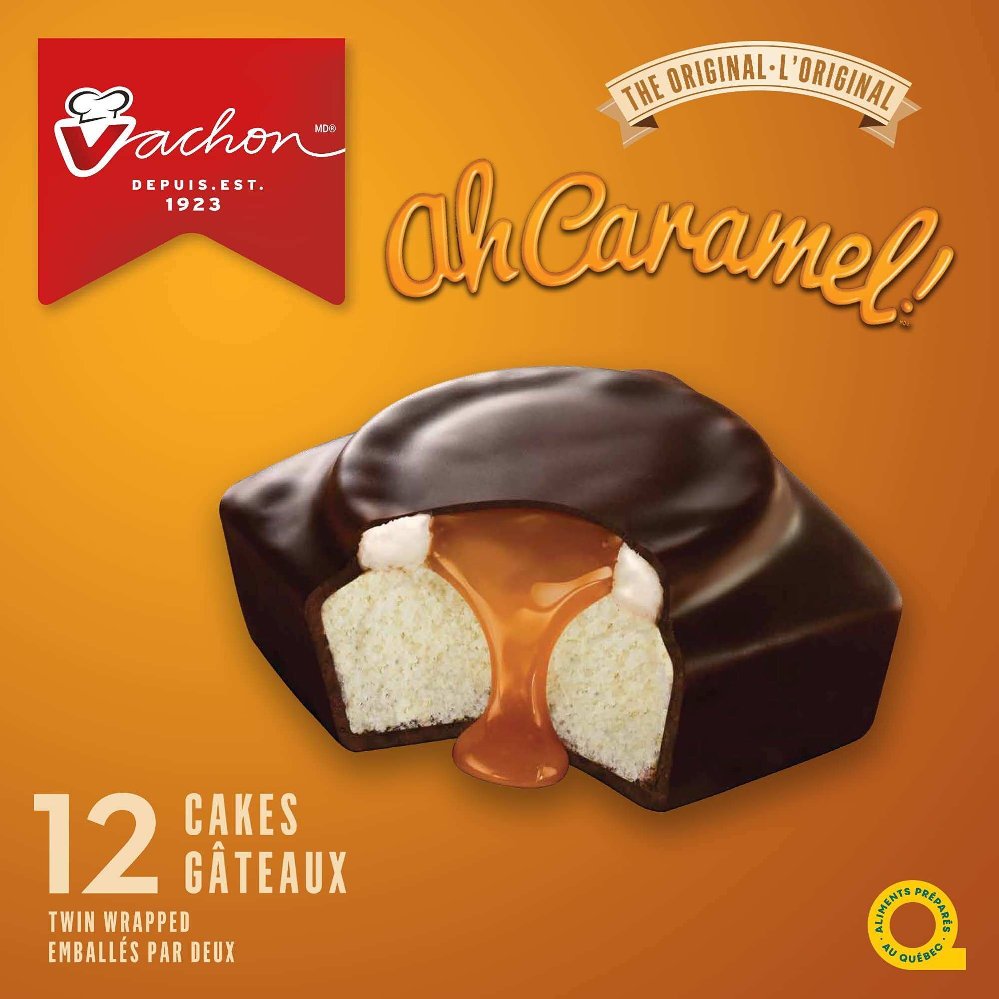 Vachon Ah Caramel Cake, 1 Count, 336G {Imported From Canada}