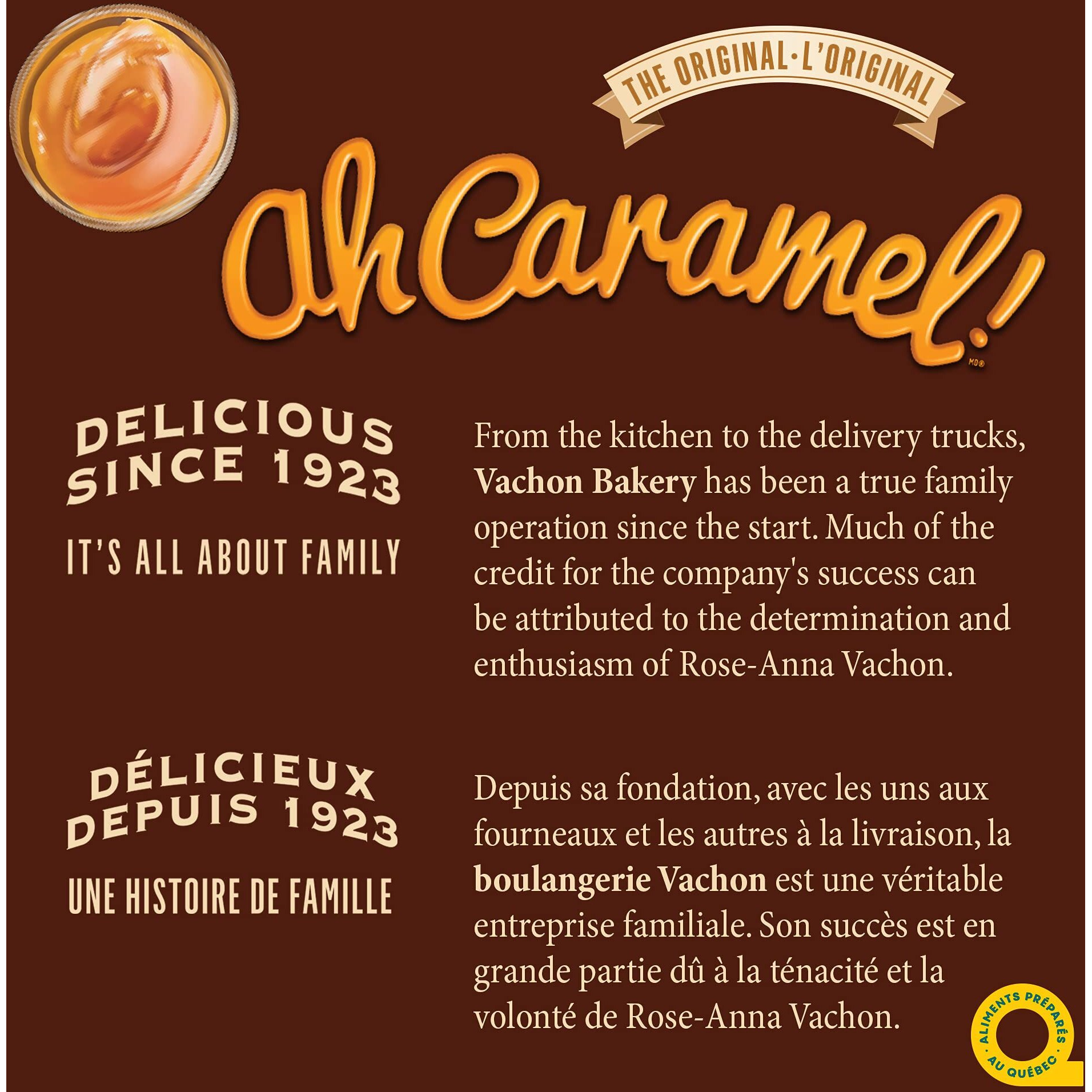 Vachon Ah Caramel Cake, 1 Count, 336G {Imported From Canada}