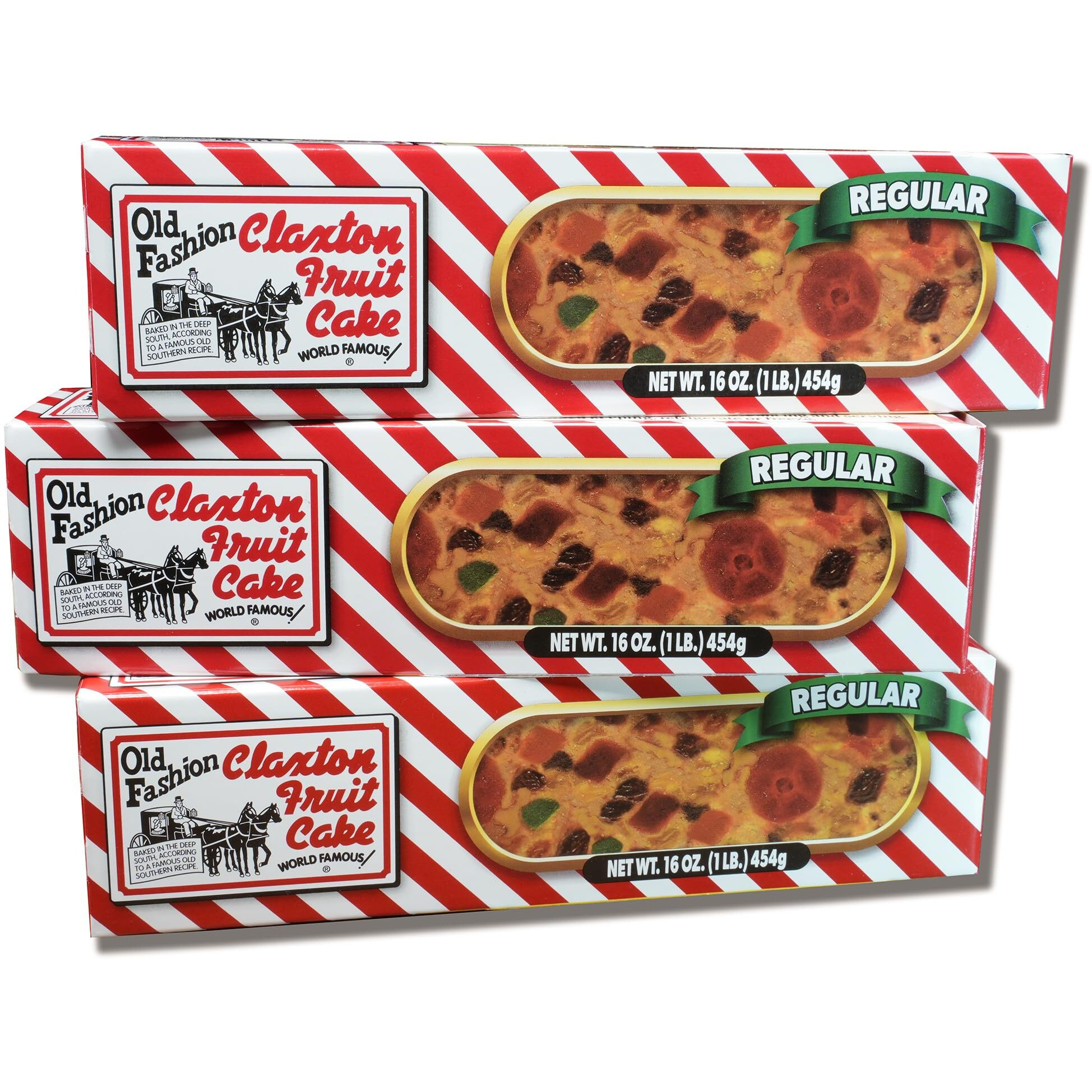 Claxton Fruit Cake - 3-1 Lb. Regular - In Color Cartons