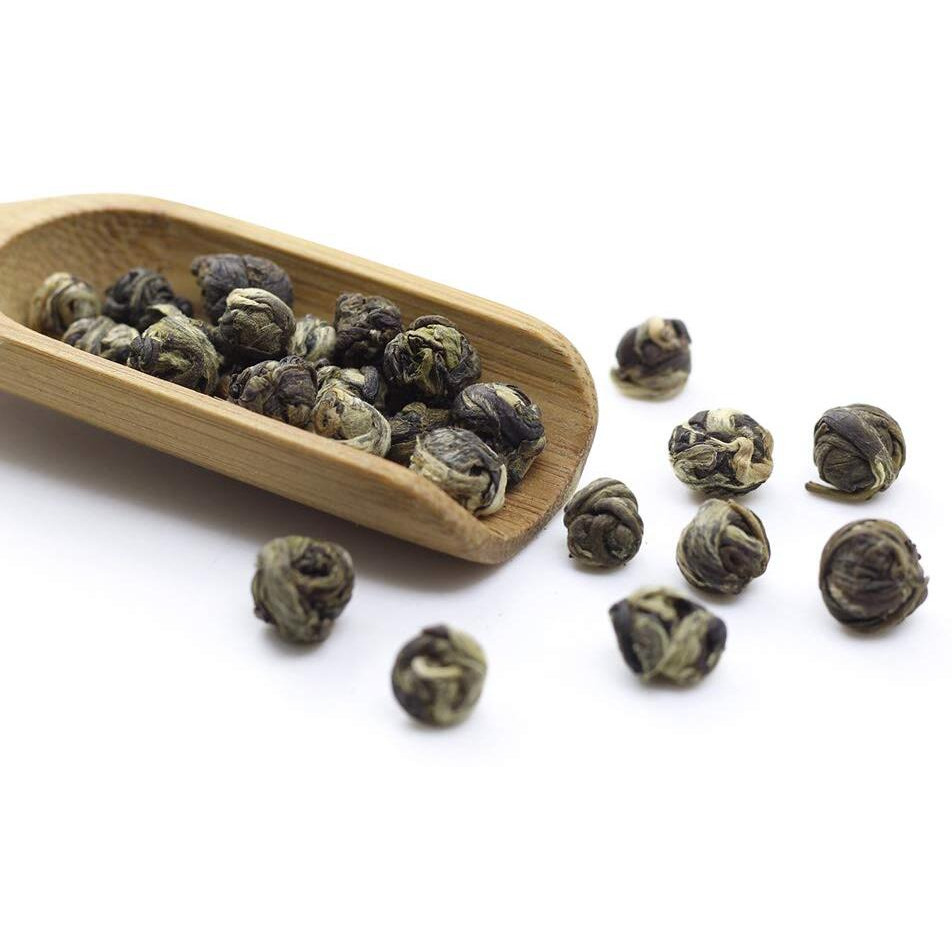 Lwxljmjzc-100G/3.53Oz Jasmine Dragon Pearls Loose Leaf Green Tea With Pleasant Jamsine Aroma-Jasmine Tea Suitable For Both Hot And Cold