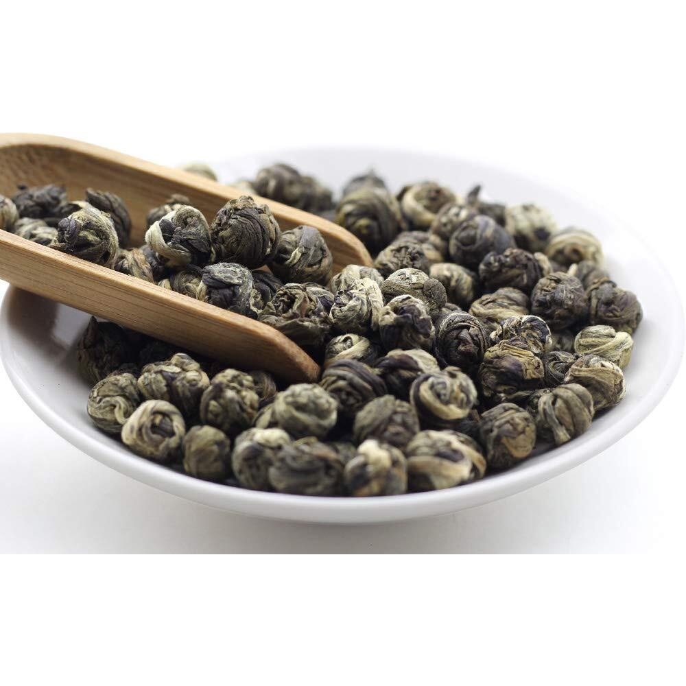 Lwxljmjzc-100G/3.53Oz Jasmine Dragon Pearls Loose Leaf Green Tea With Pleasant Jamsine Aroma-Jasmine Tea Suitable For Both Hot And Cold