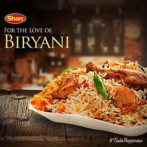 Shan - Biryani Masala Seasoning Mix (50G) - Spice Packets For Spicy Meat Layered Pilaf (Pack Of 3)