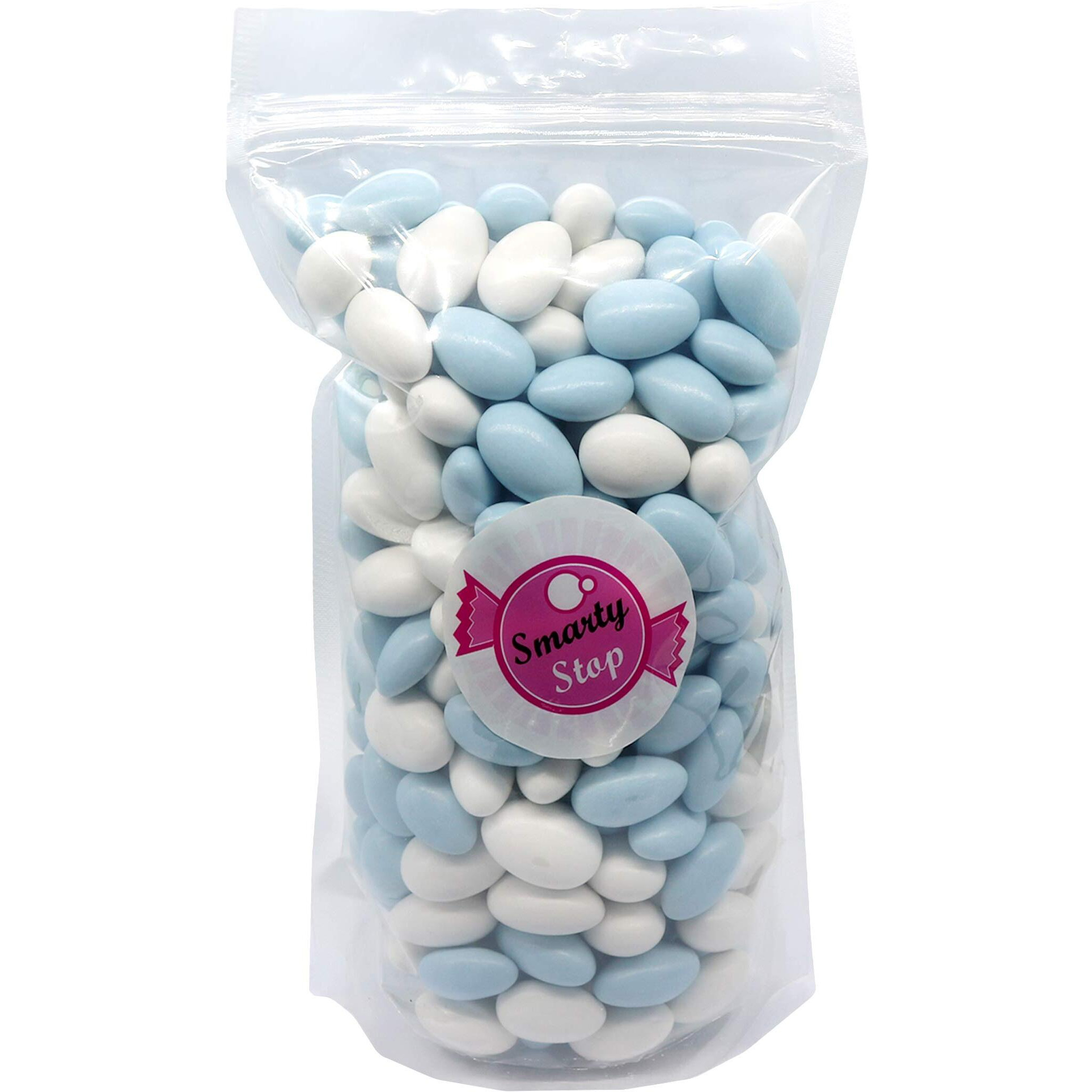 Smarty Stop Jordan Almonds (Light Blue & White - Pastel Colors, 5 Pound (Pack Of 1))