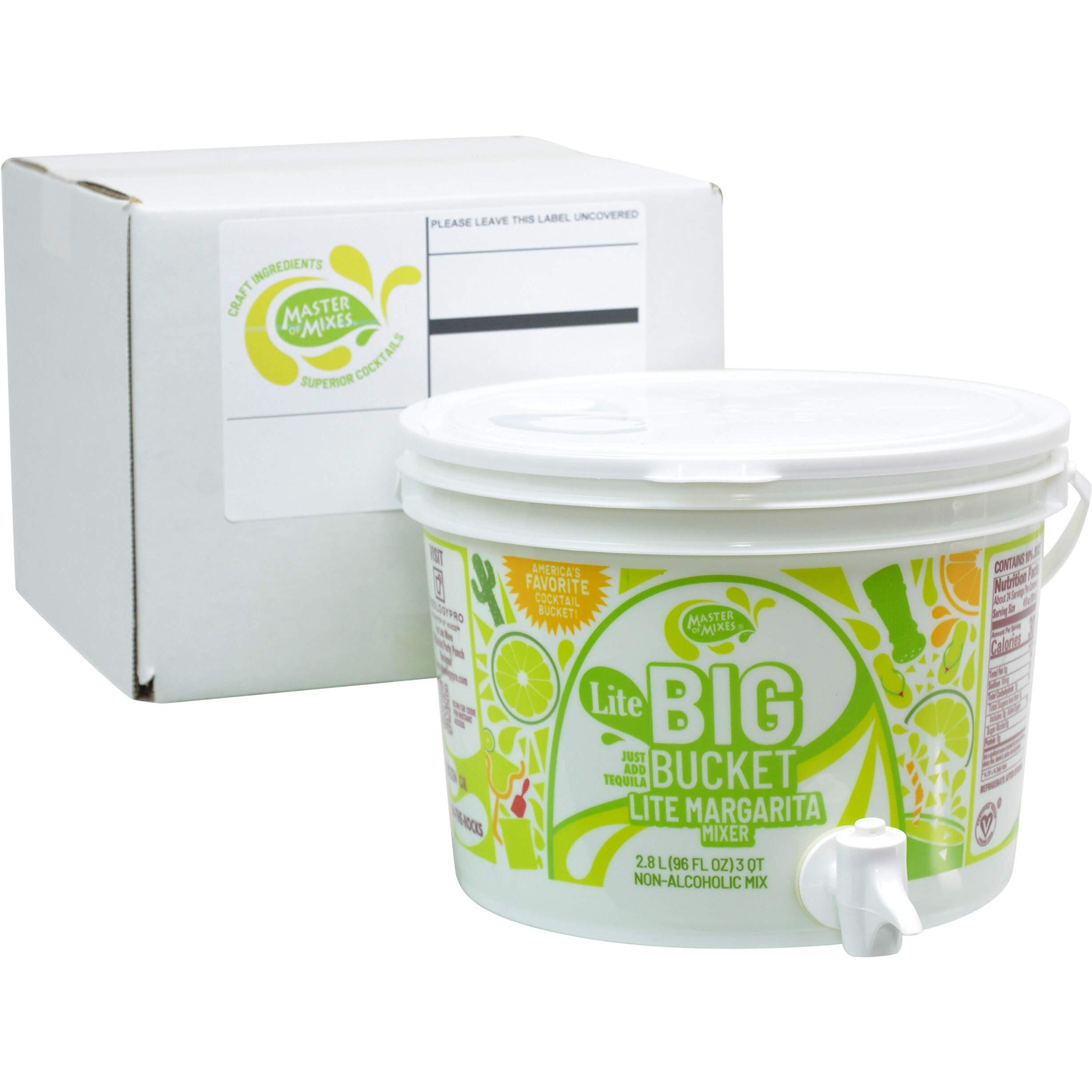 Master Of Mixes Margarita Lite Mix, Ready To Use, 96 Oz Low-Profile Bigbucket, Individually Boxed In Ecommerce Protective Packaging