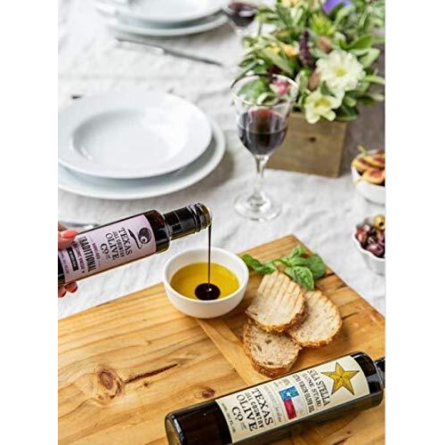 Pomegranate Balsamic Vinegar - Gourmet Barrel Aged Infused Balsamic Vinegar - Great For Dressing Dipping Glazing - No Artificial Flavors Or Added Sugar - Made In Texas (8.5 Oz, 2 Pack)