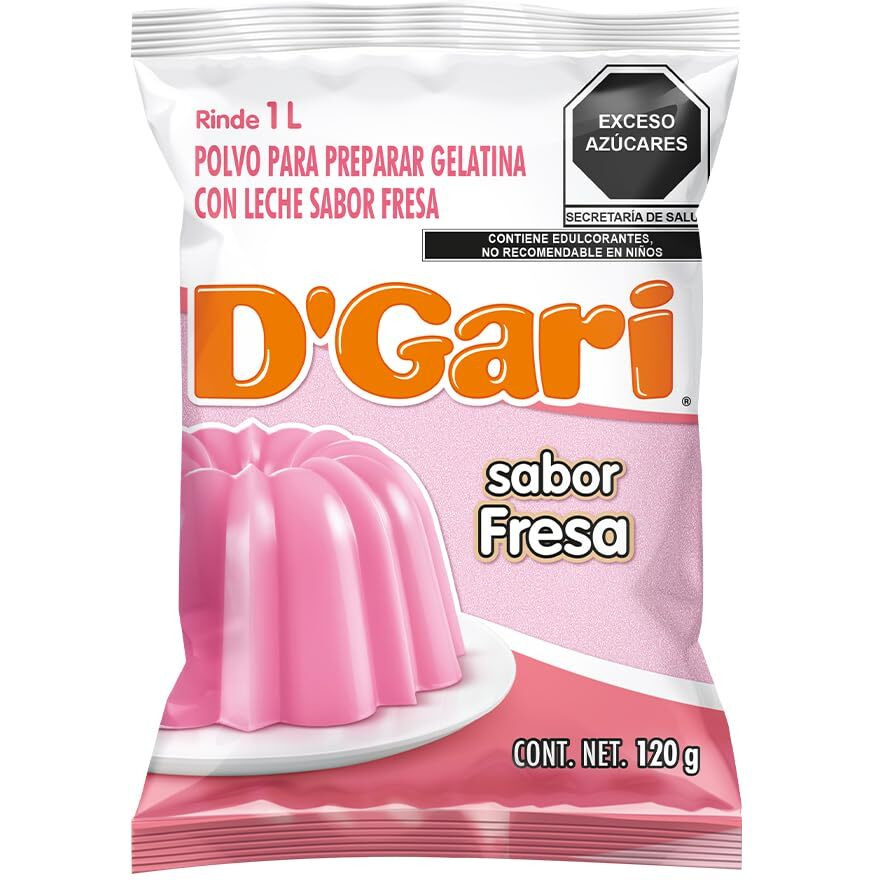 D'Gari Gelatin Dessert Strawberry- Dgari Fresa 5 Pack (Strawberry)