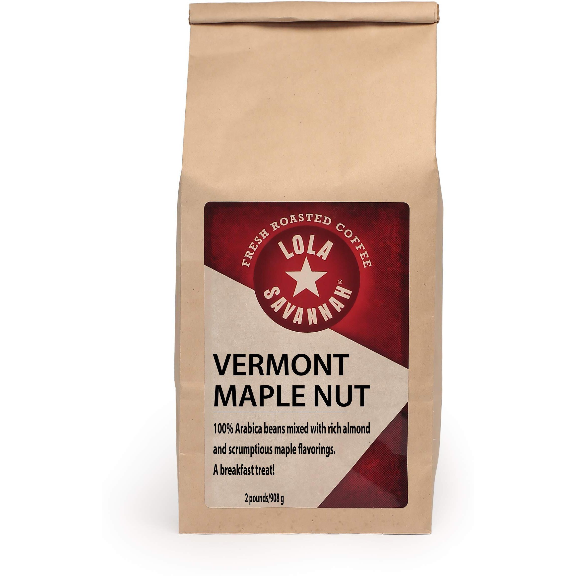 Lola Savannah Vermont Maple Nut Ground Caffeinated Coffee, 2Lb, 1 Pack