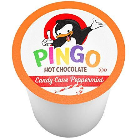 Pingo Peppermint Hot Chocolate Pods For Keurig K-Cup Brewers, Candy Cane Peppermint, 40 Count