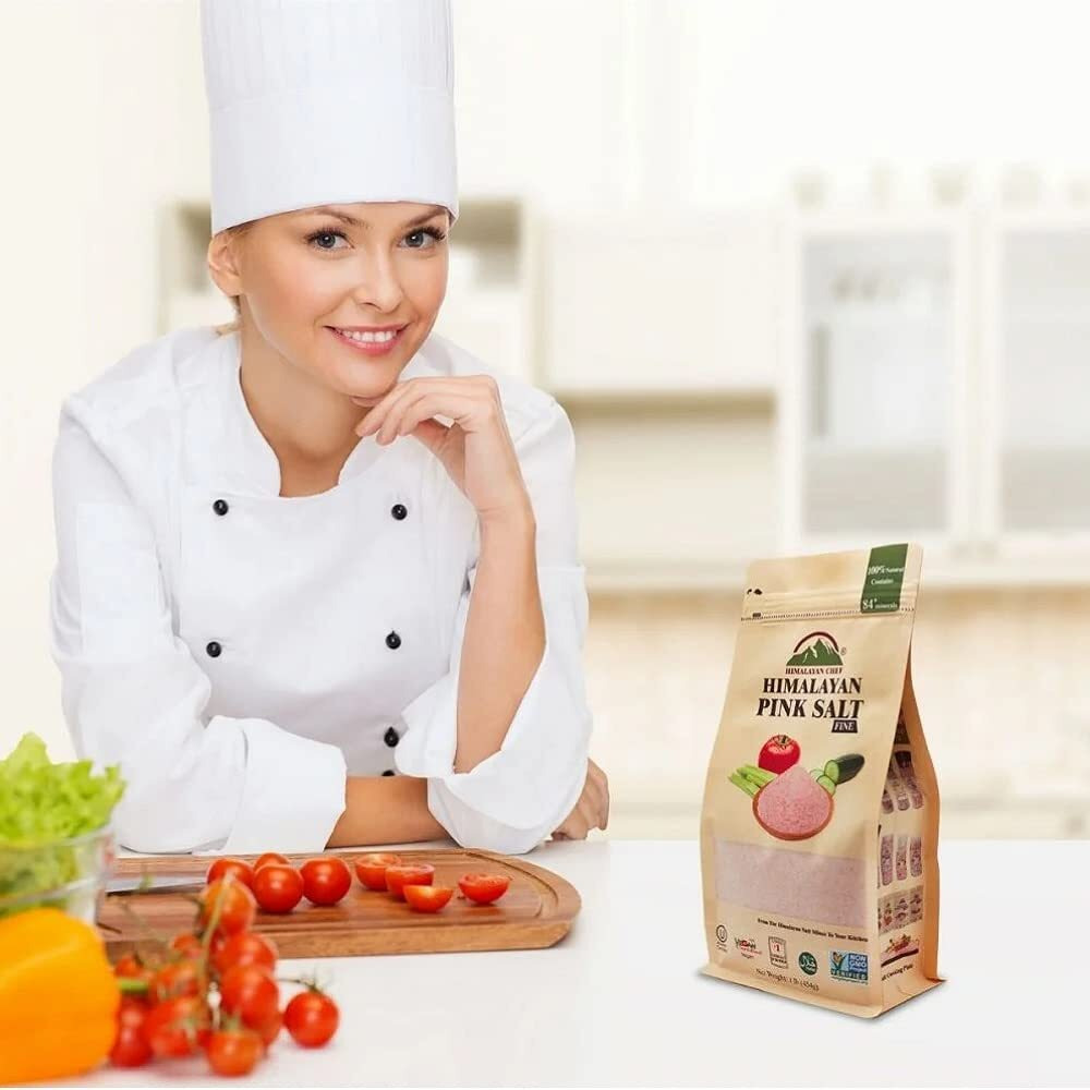 Himalayan Chef Pink Himalayan Salt, Fine Grain - 12 Lbs, 1 Pound (Pack Of 12)