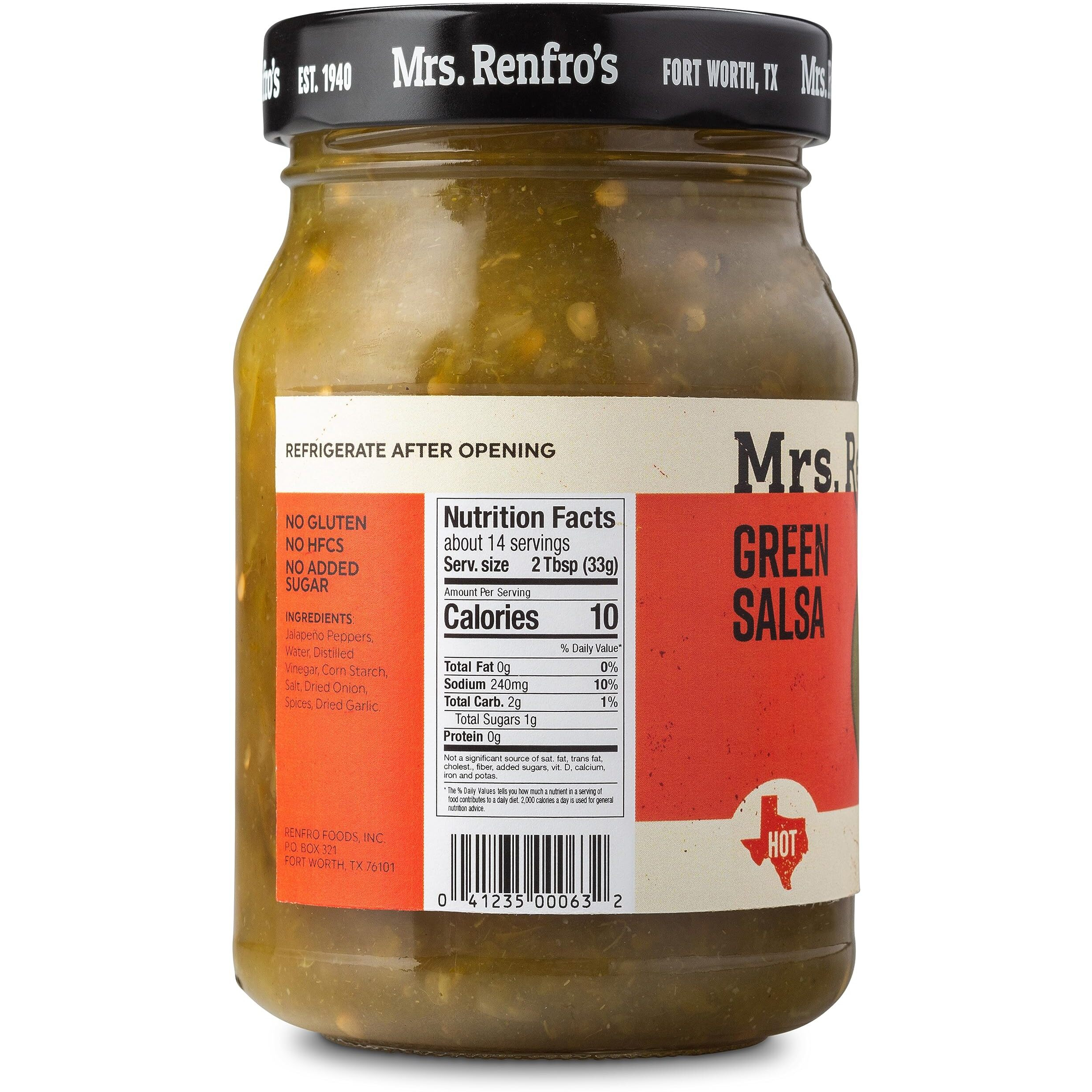 Mrs. Renfros Green Salsa - Gluten Free (16-Oz. Jars, 2-Pack)