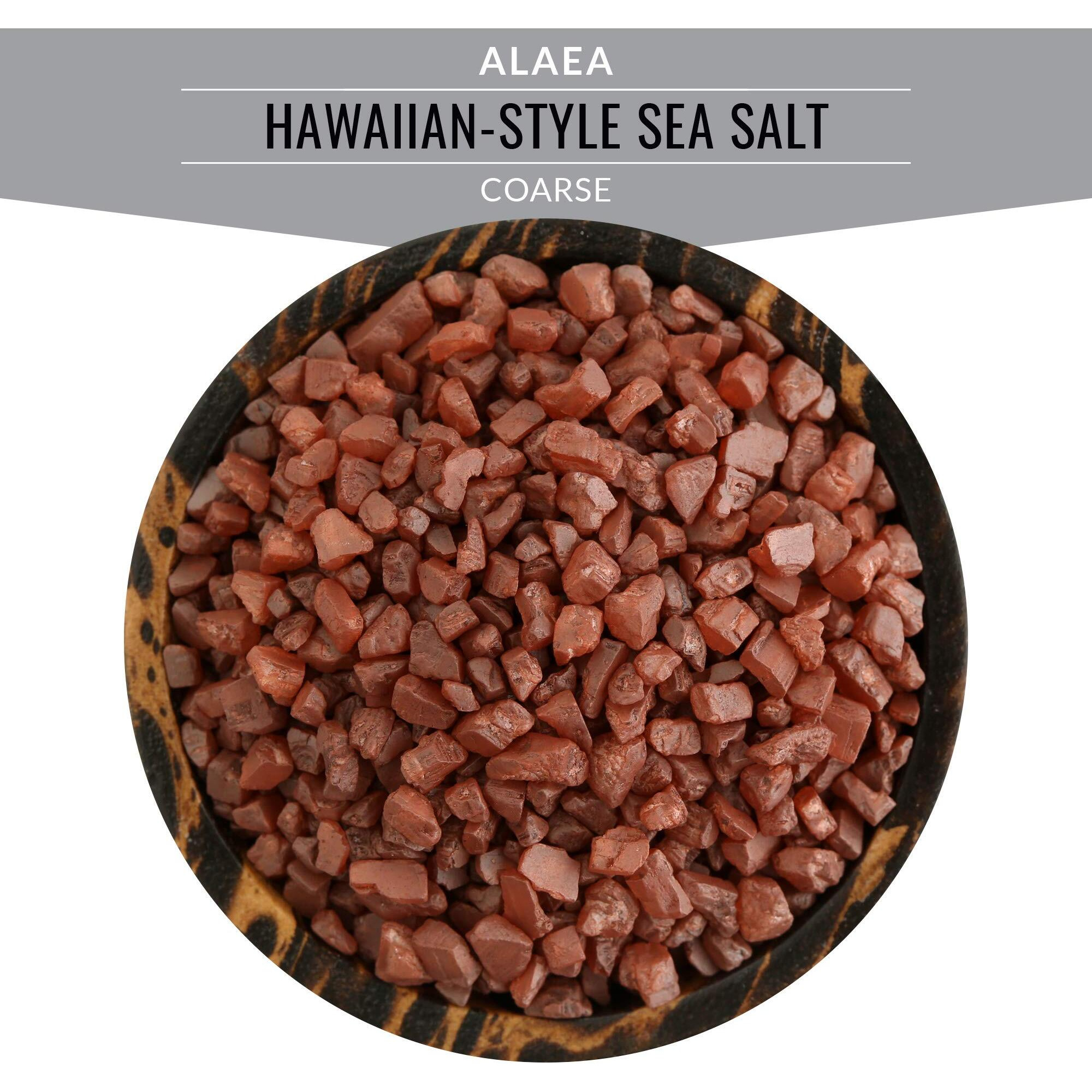 Saltworks Artisan Salt Company Alaea Red Hawaiian-Style Sea Salt, Coarse Grain, Pour Spout Pouch, 16 Ounce
