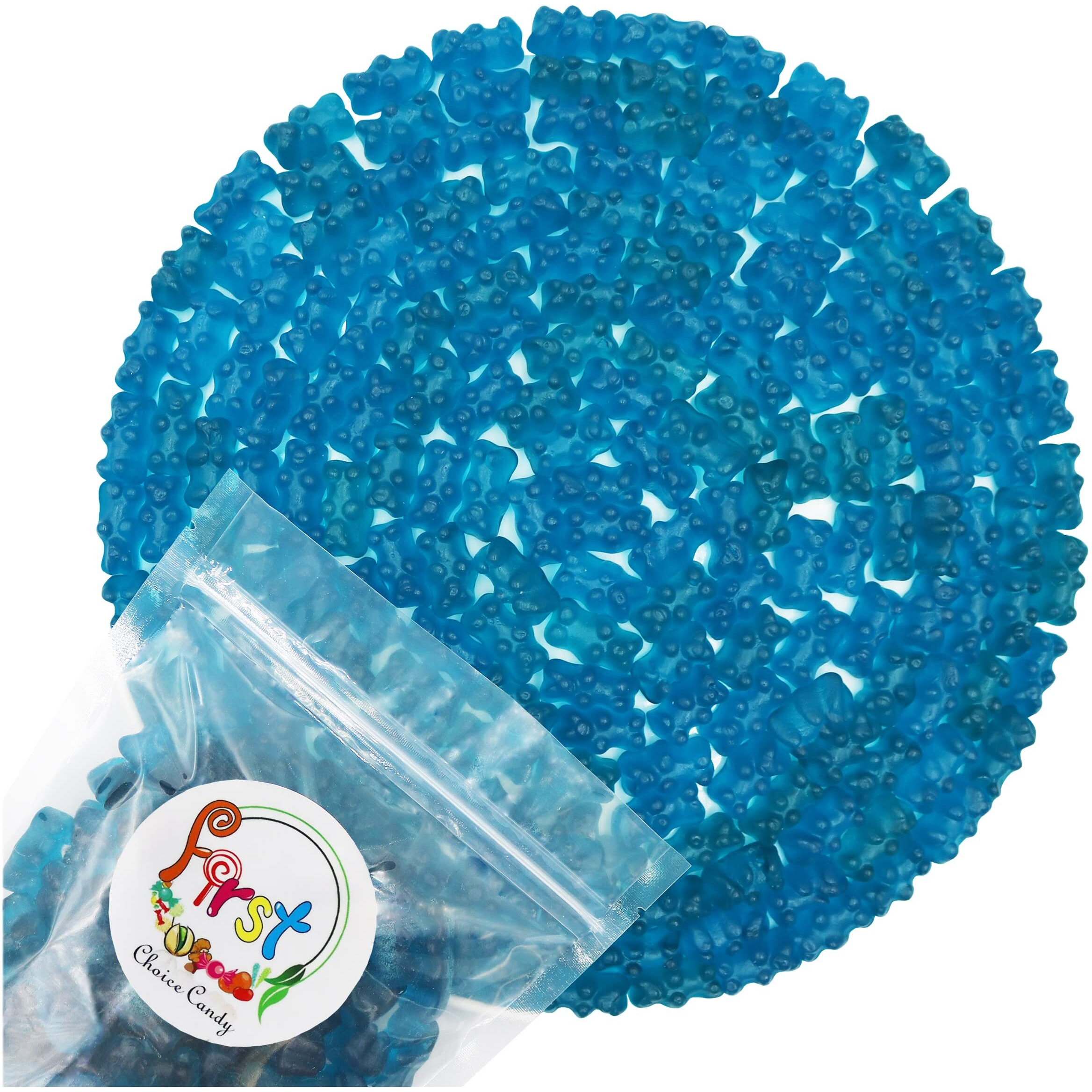 Firstchoicecandy Gummy Bears (Blue Raspberry, 1 Lb)