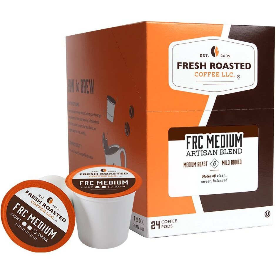 Fresh Roasted Coffee, Frc Medium Roast Blend, Kosher, K-Cup Compatible, 24 Pods
