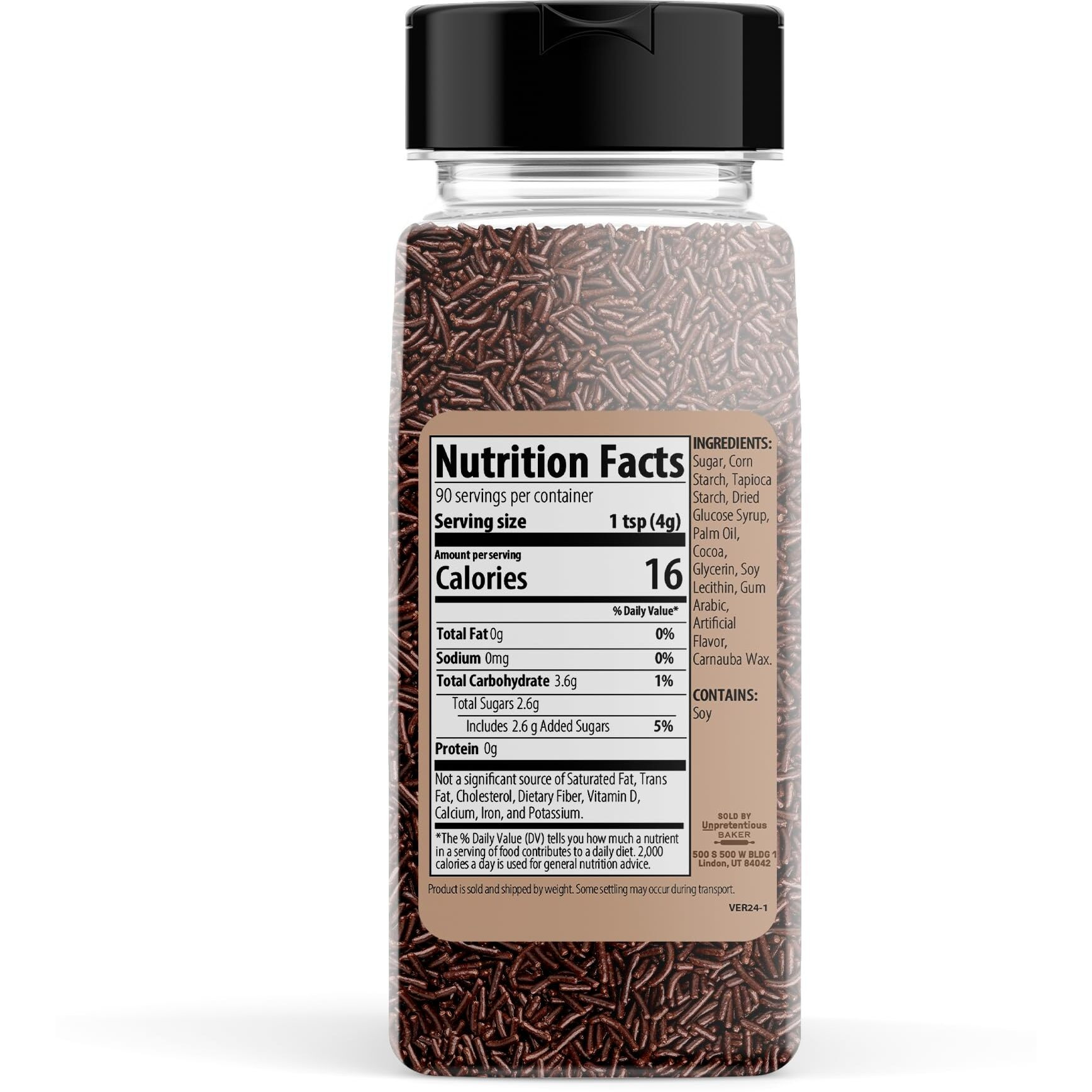 Unpretentious Brown Sprinkles, 2 Cups, Baking & Desserts, Decorative Topping, Gluten-Free