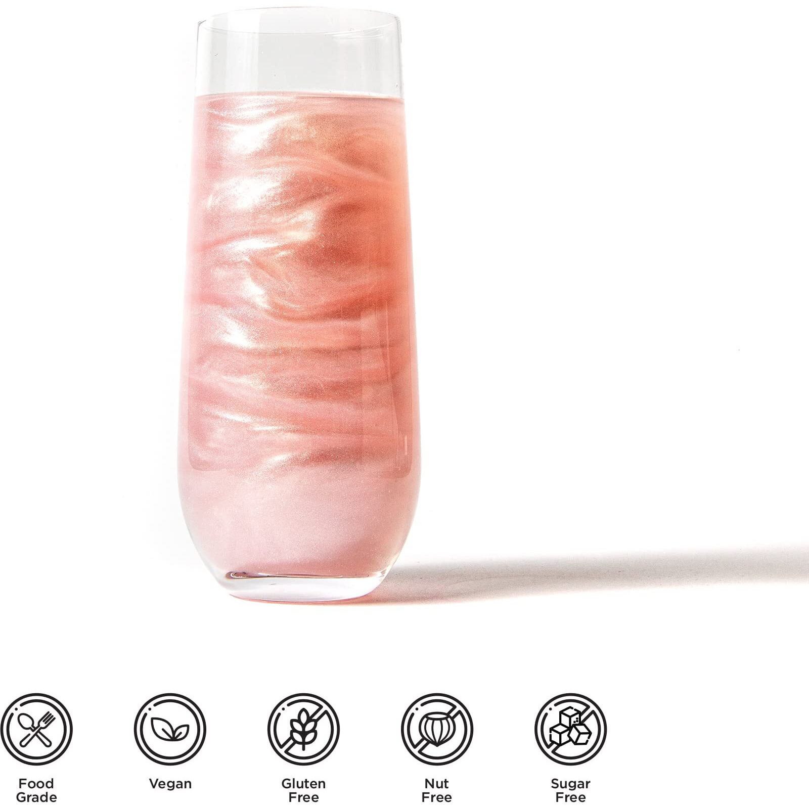 Blacksherbet Cotton Candy Pink Edible Glitter For Drinks | Cake Decorating | Cocktails | Champagne | Strawberries