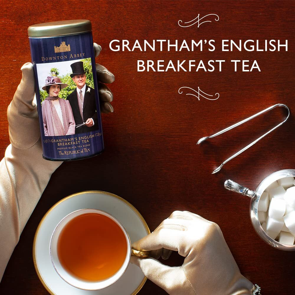 The Republic Of Tea Downton Grantham English Breakfast Black Tea, 36 Tea Bags Tin